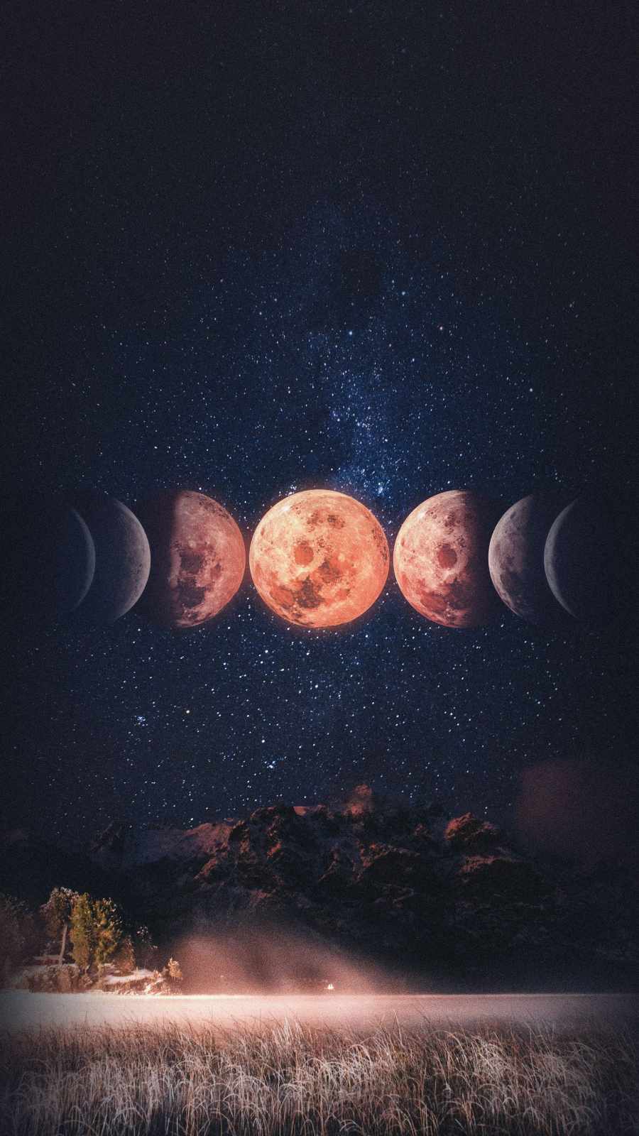 Moon Phases Wallpaper is free iPhone wallpaper