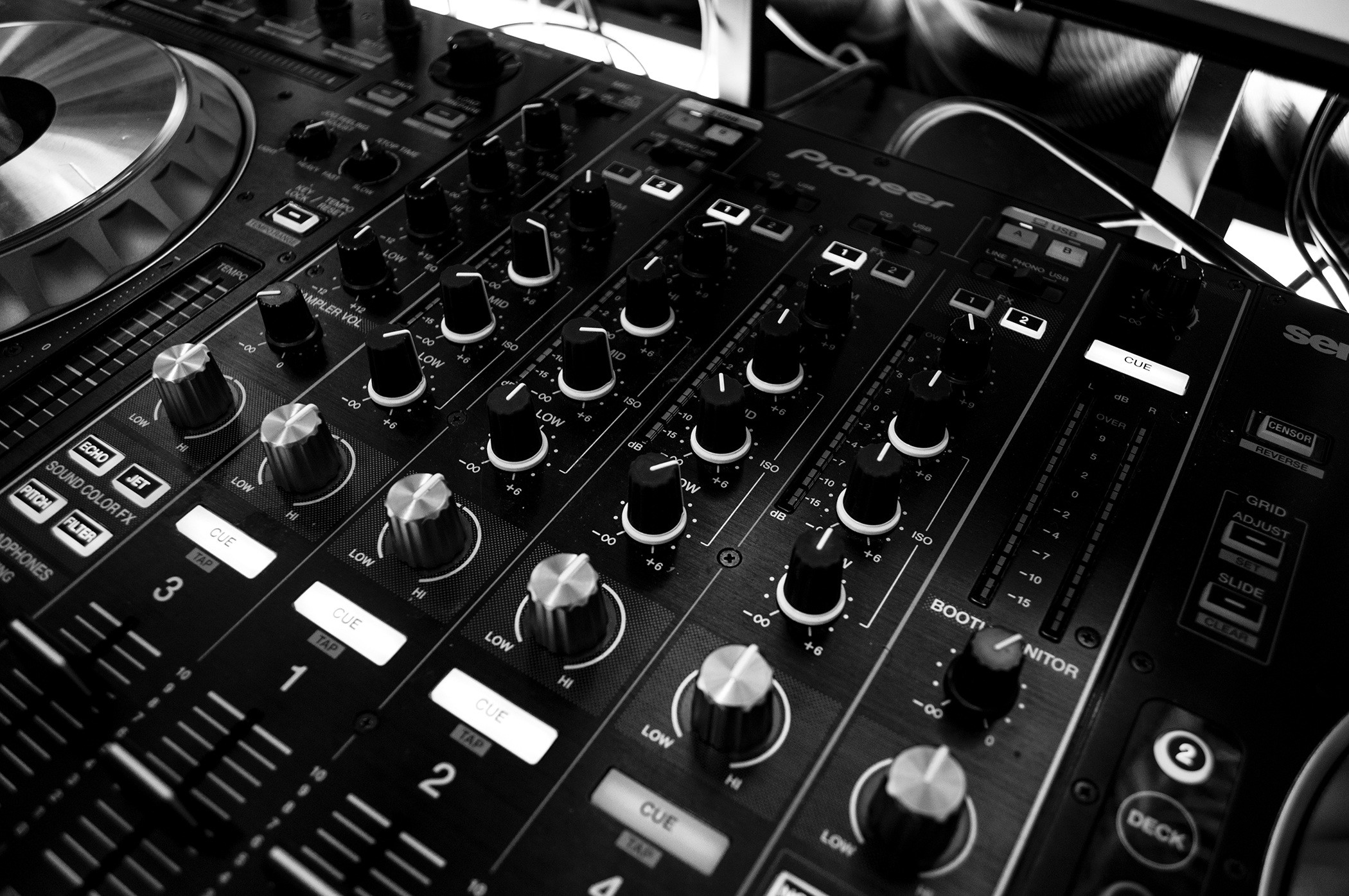 Mixer Dj Musik Schwarz WeiãŸ Audio Panel Wallpaper Dj