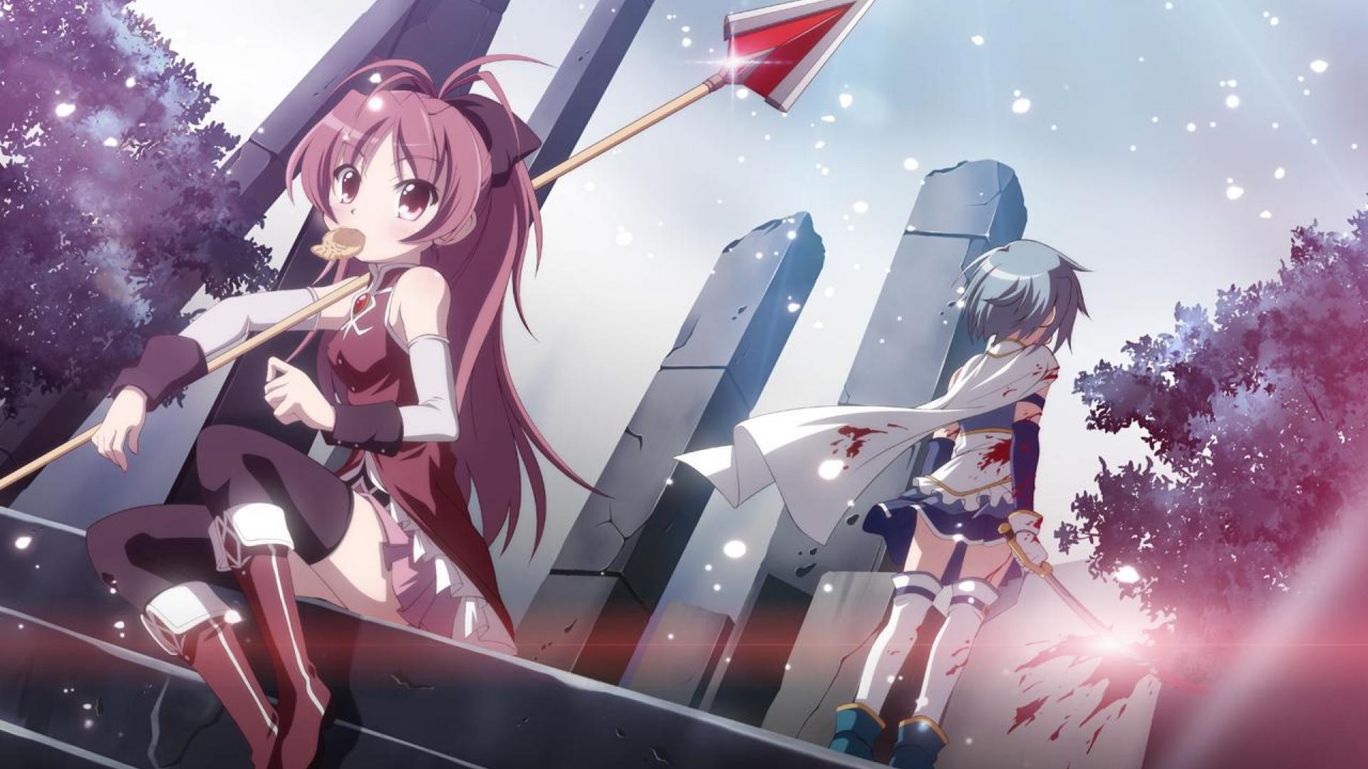 Kyoko and Sayaka Sakura Wallpaper