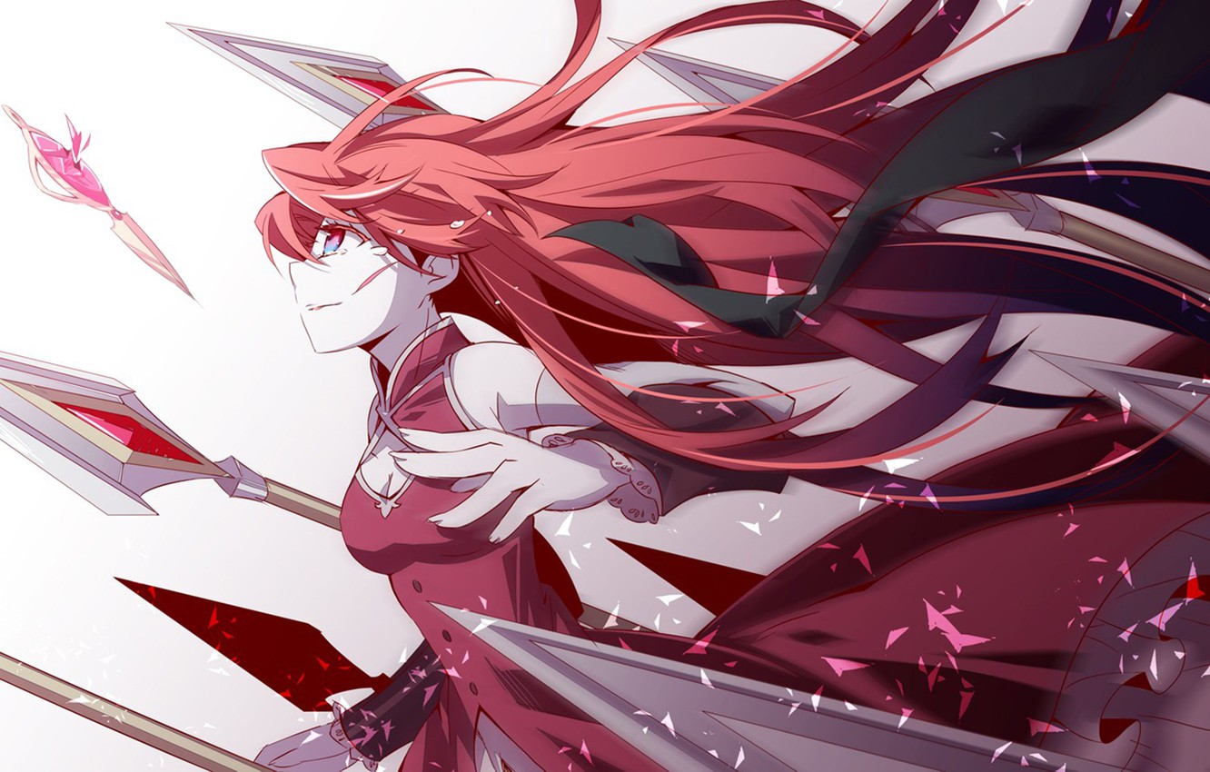 Wallpaper Anime, Mahou Shoujo Madoka Magica, spears., Kyoko Sakura image for desktop, section прочее