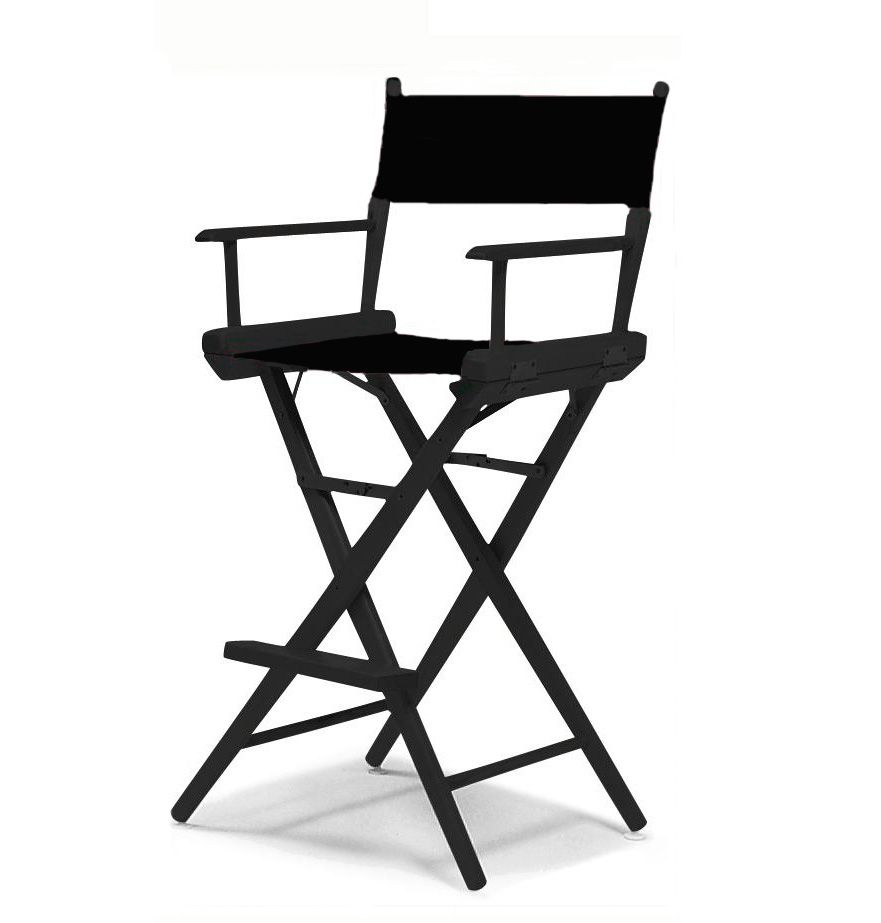 Tall Directors Chair Frame / Black Canvas