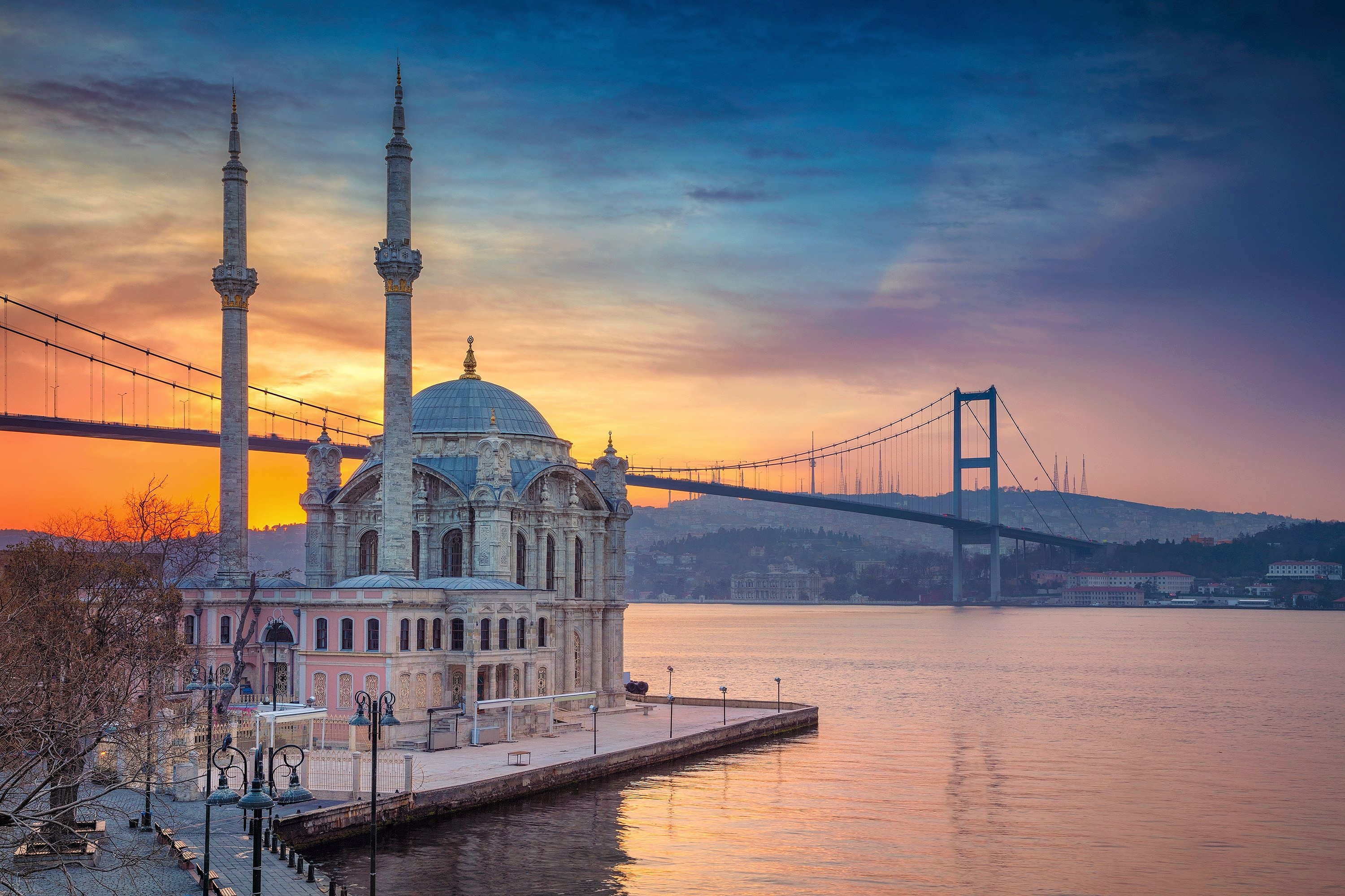 Ortaköy Mosque HD Wallpaper, Mosque, Bosphorus, Istanbul, Bridge, Turkey HD Wallpaper