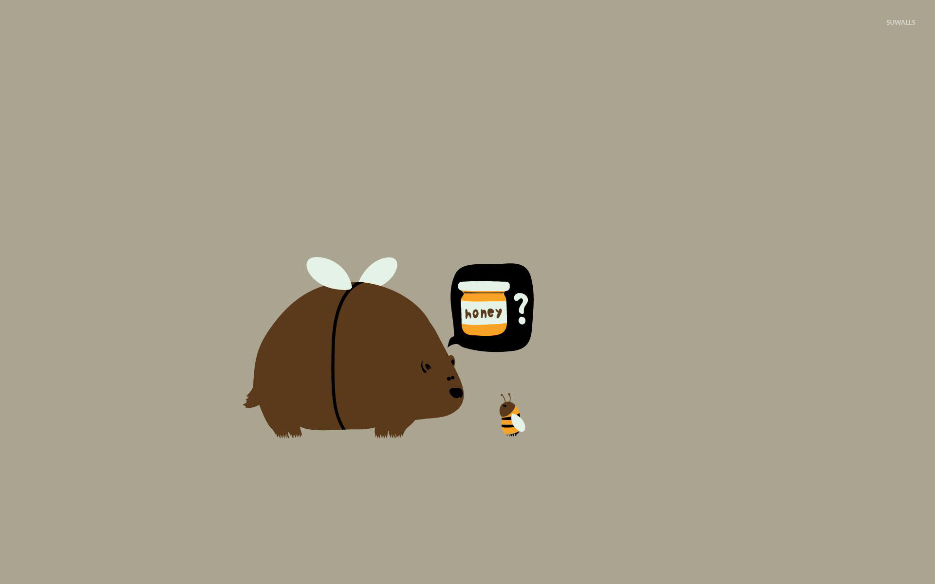 Bear and Bee wallpaper wallpaper