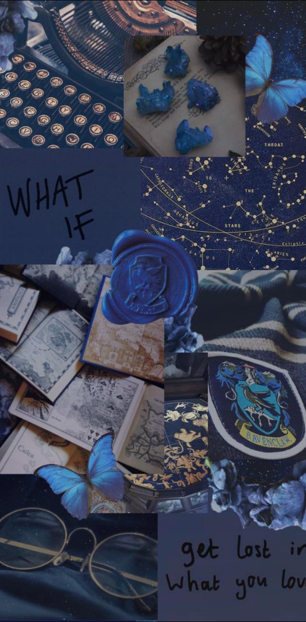 4k Blue Collage wallpaper