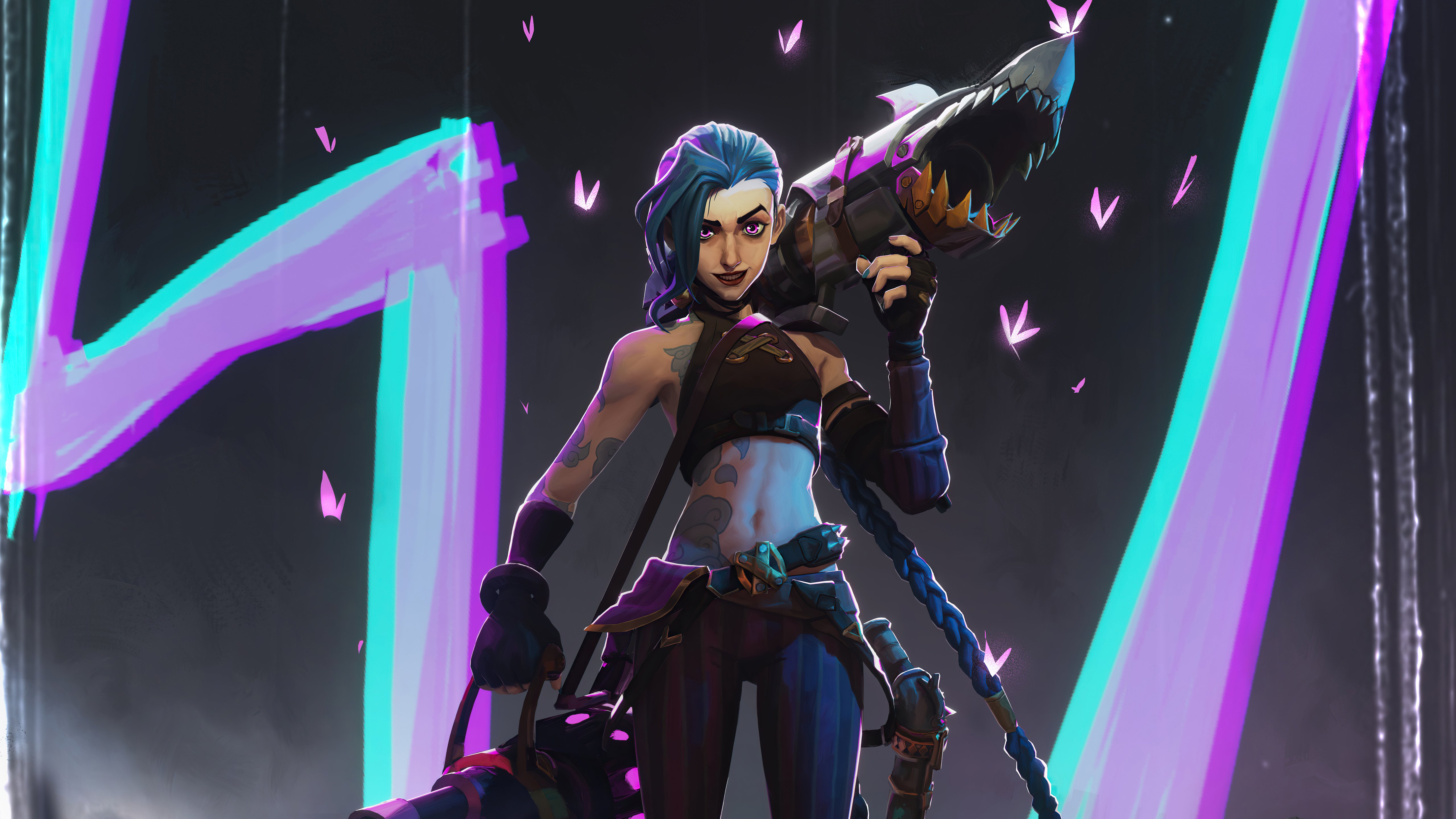 Jinx Arcane With Weapons 5k, HD Anime, 4k Wallpaper, Image, Background, Photo and Picture