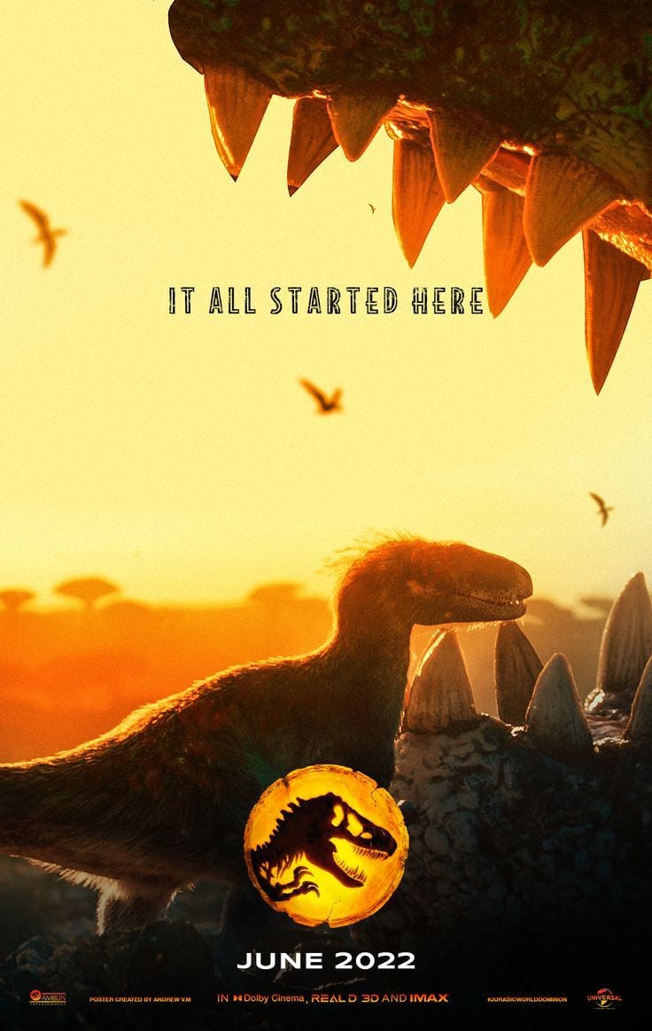 JURASSIC WORLD DOMINION Poster HD 2022 all started here. Jurassic park world, Jurassic world, Jurassic park poster