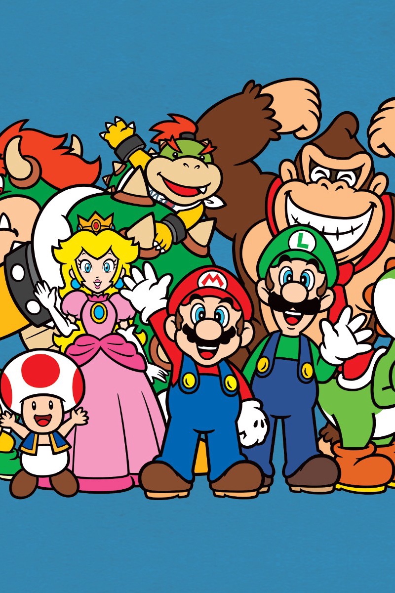Wallpaper Mario Bros, Luigi, Yoshi, Princess Peach, And Luigi Wallpaper iPhone