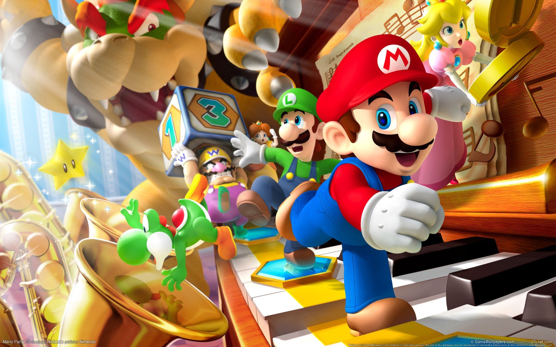 bowser, Princess Peach, Super Mario, Mario Party, Nintendo, Luigi, Video games, Peach HD Wallpaper / Desktop and Mobile Image & Photo