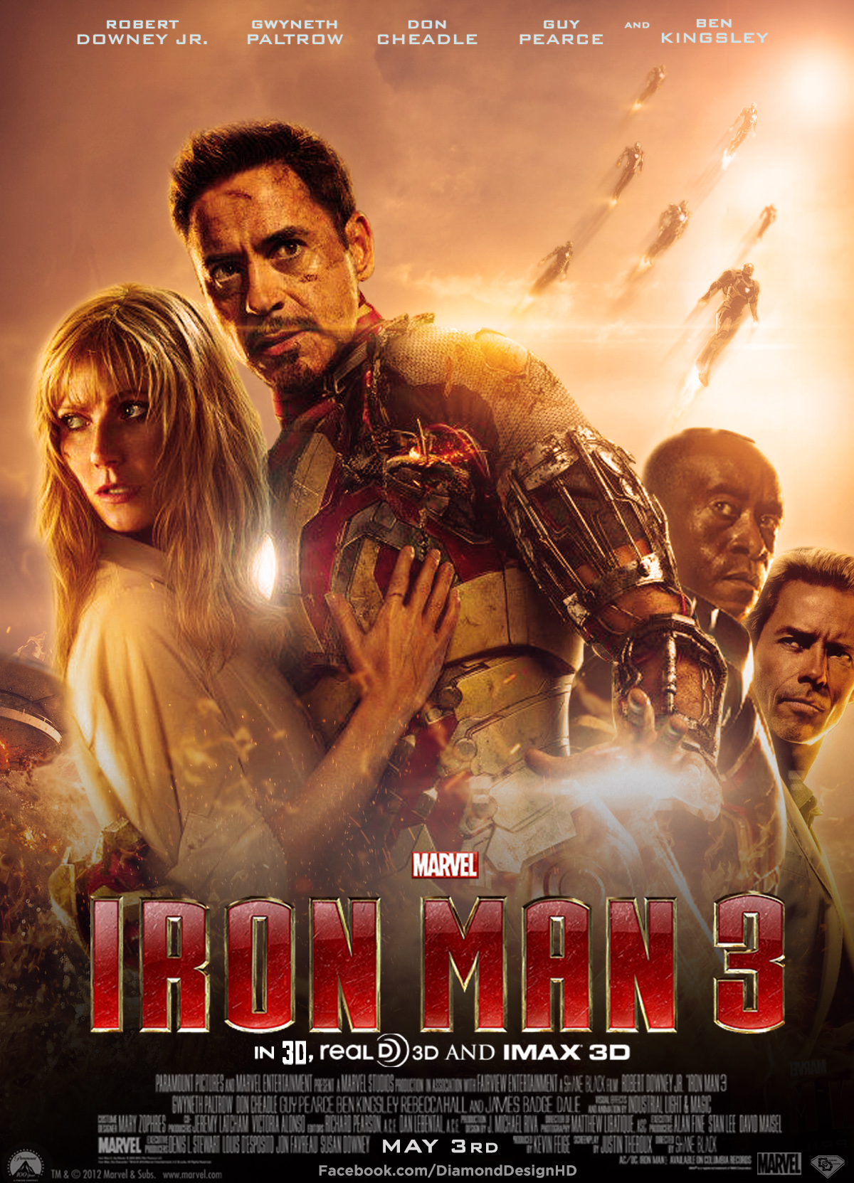 Iron Man 3 (Fan Made) Movie Poster Man Fan Art
