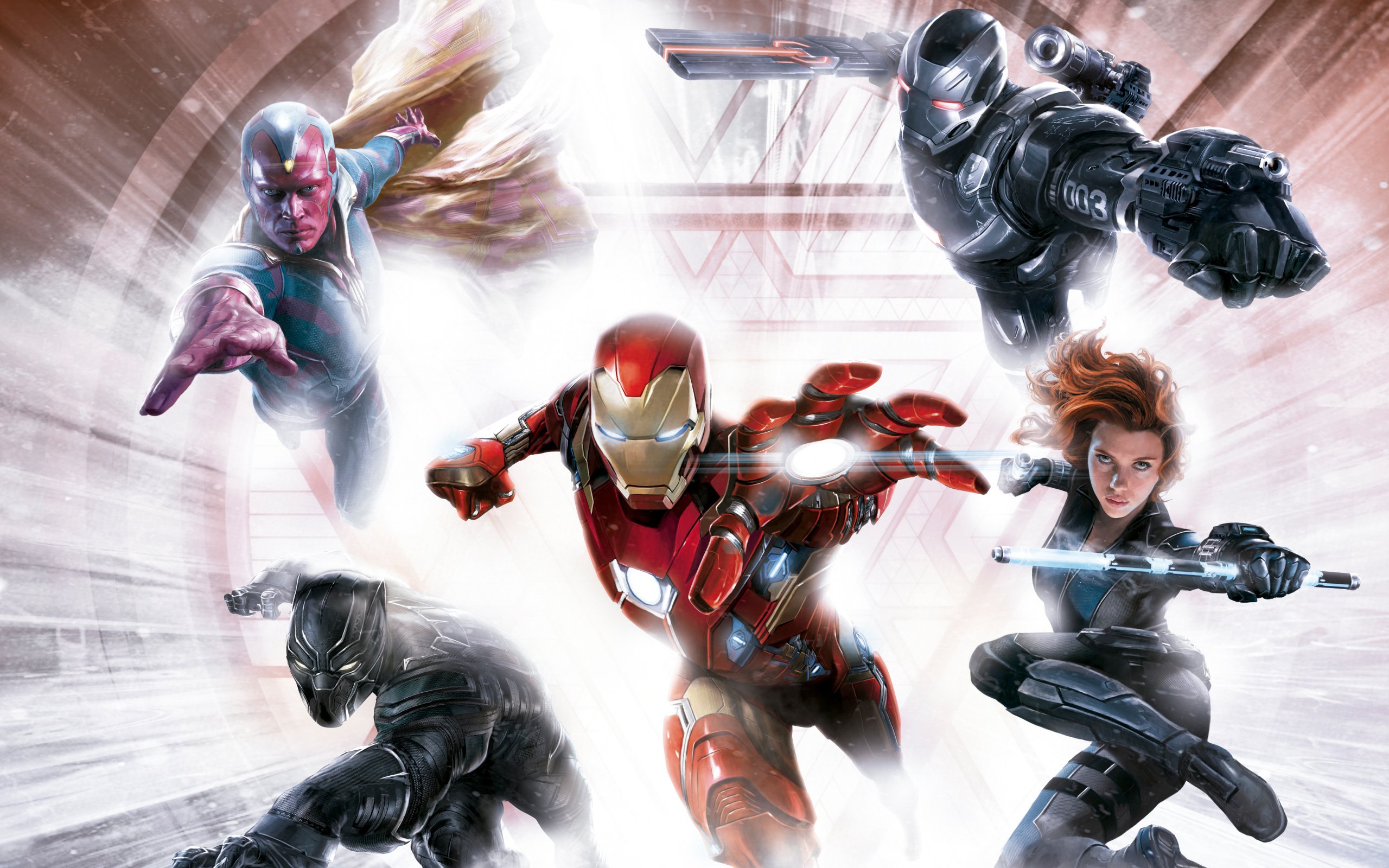 Download Captain America: civil war, movie, iron man, black panther, black widow, poster wallpaper, 2560x Dual Wide, Widescreen 16: Widescreen