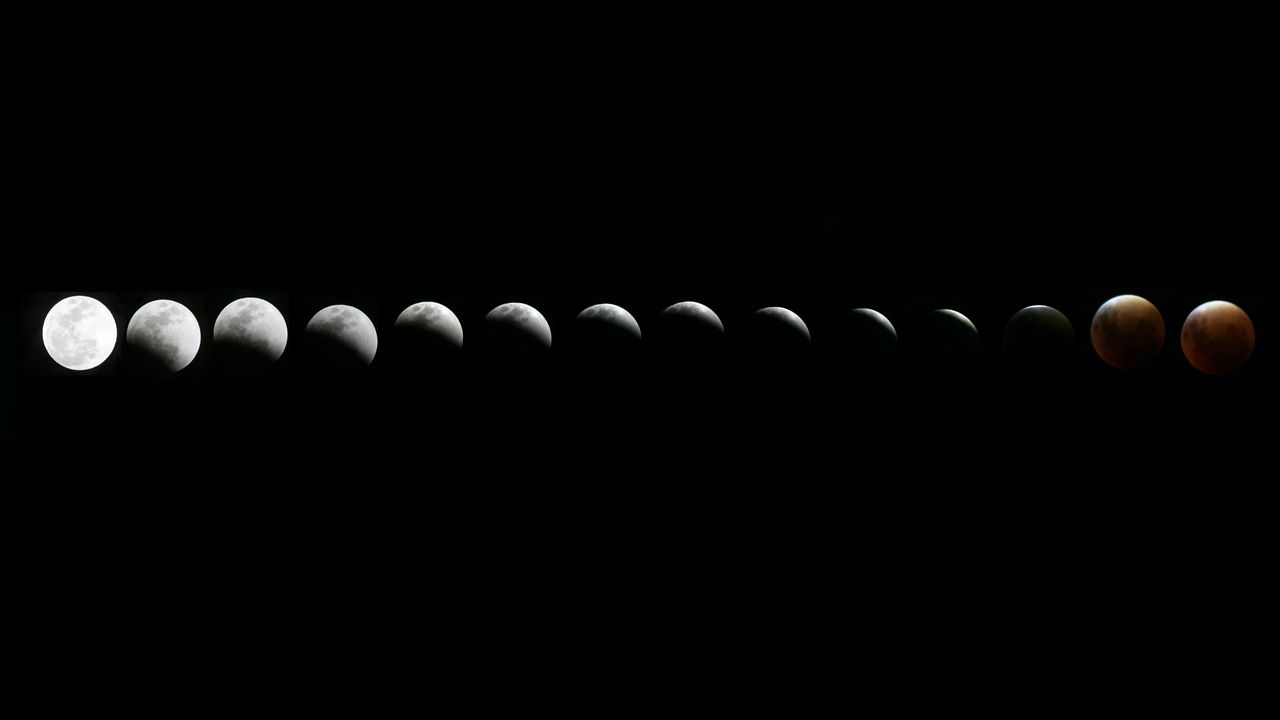 Wallpaper moon, phases, space, astronomy, black hd, picture, image