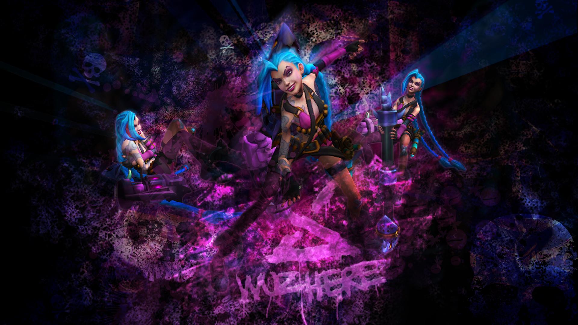 Hd Jinx Background Of Legends Wallpaper Jinx
