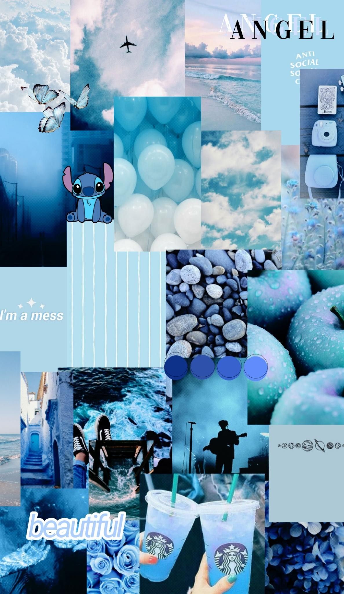 blue wallpaper. Collage background, Blue wallpaper, iPhone wallpaper themes