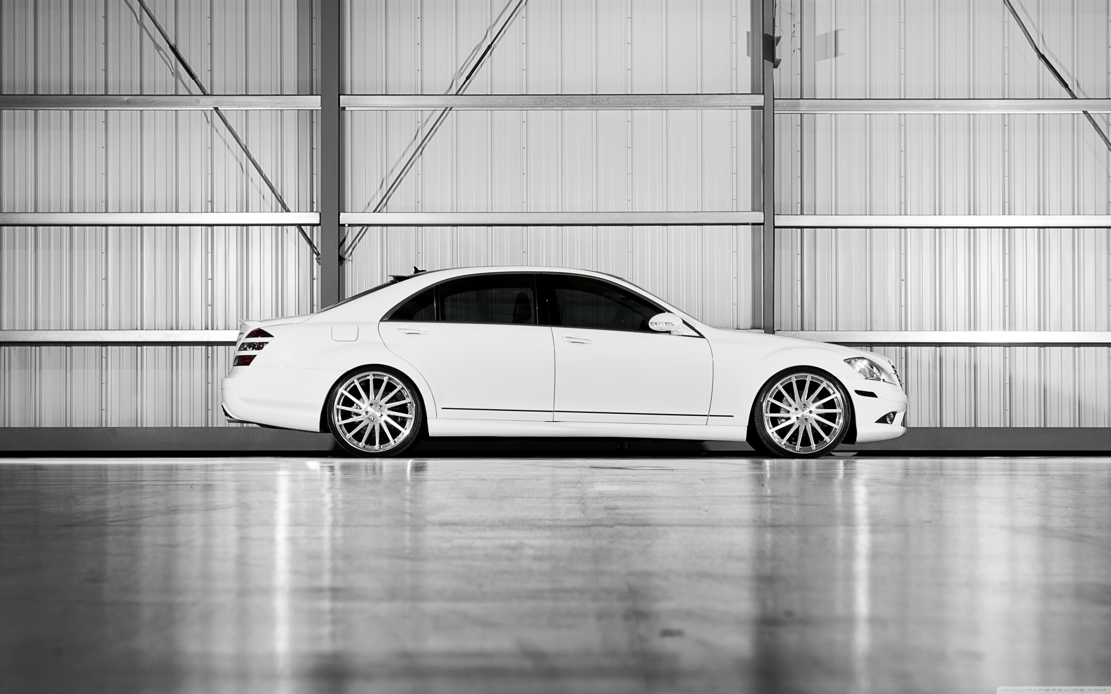 Mercedes Benz S Class S550 White Ultra HD Desktop Background Wallpaper For 4K UHD TV, Multi Display, Dual Monitor, Tablet