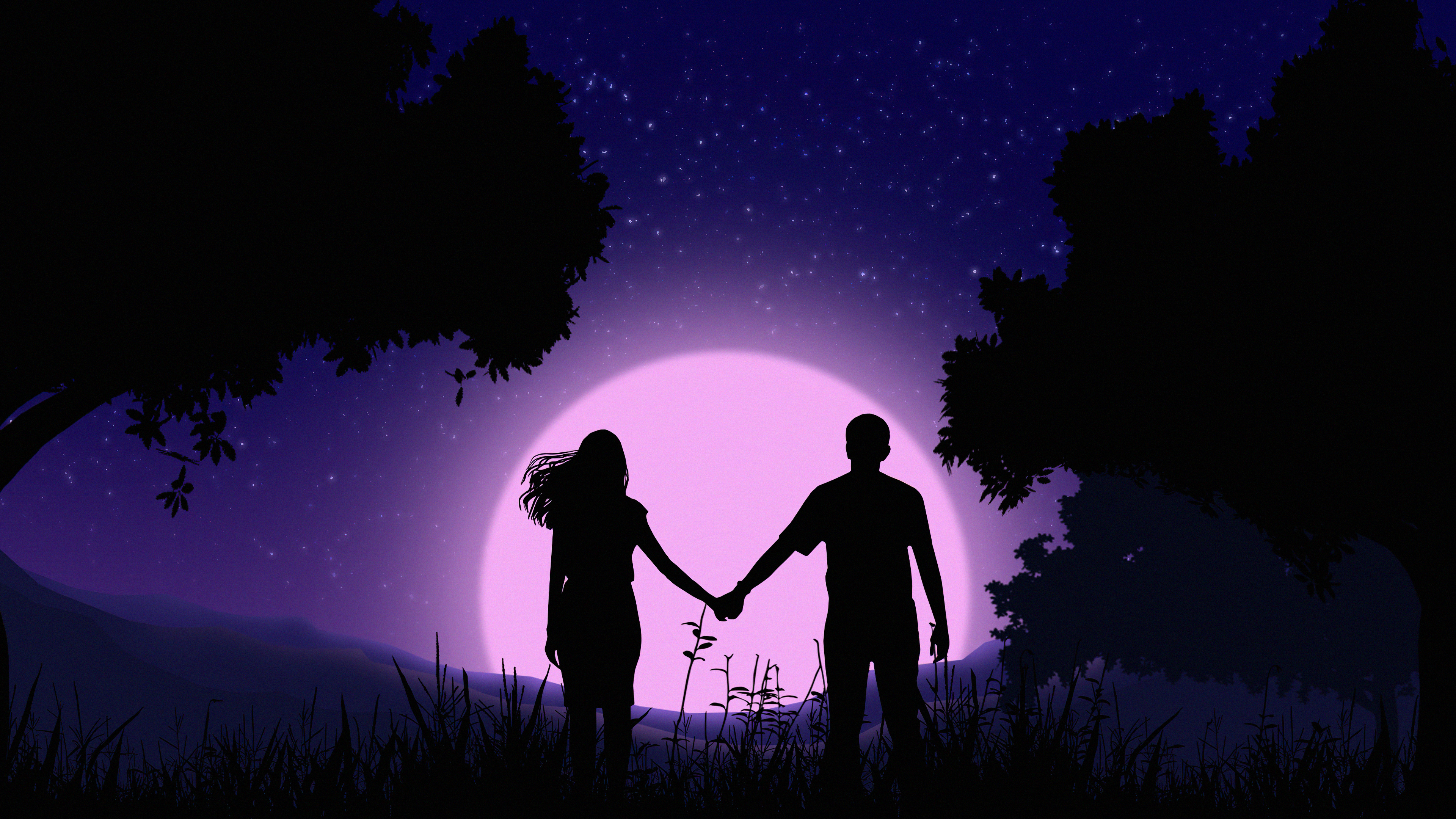 Couple Holding Hands Vector Art 4k, HD Love, 4k Wallpaper, Image, Background, Photo and Picture