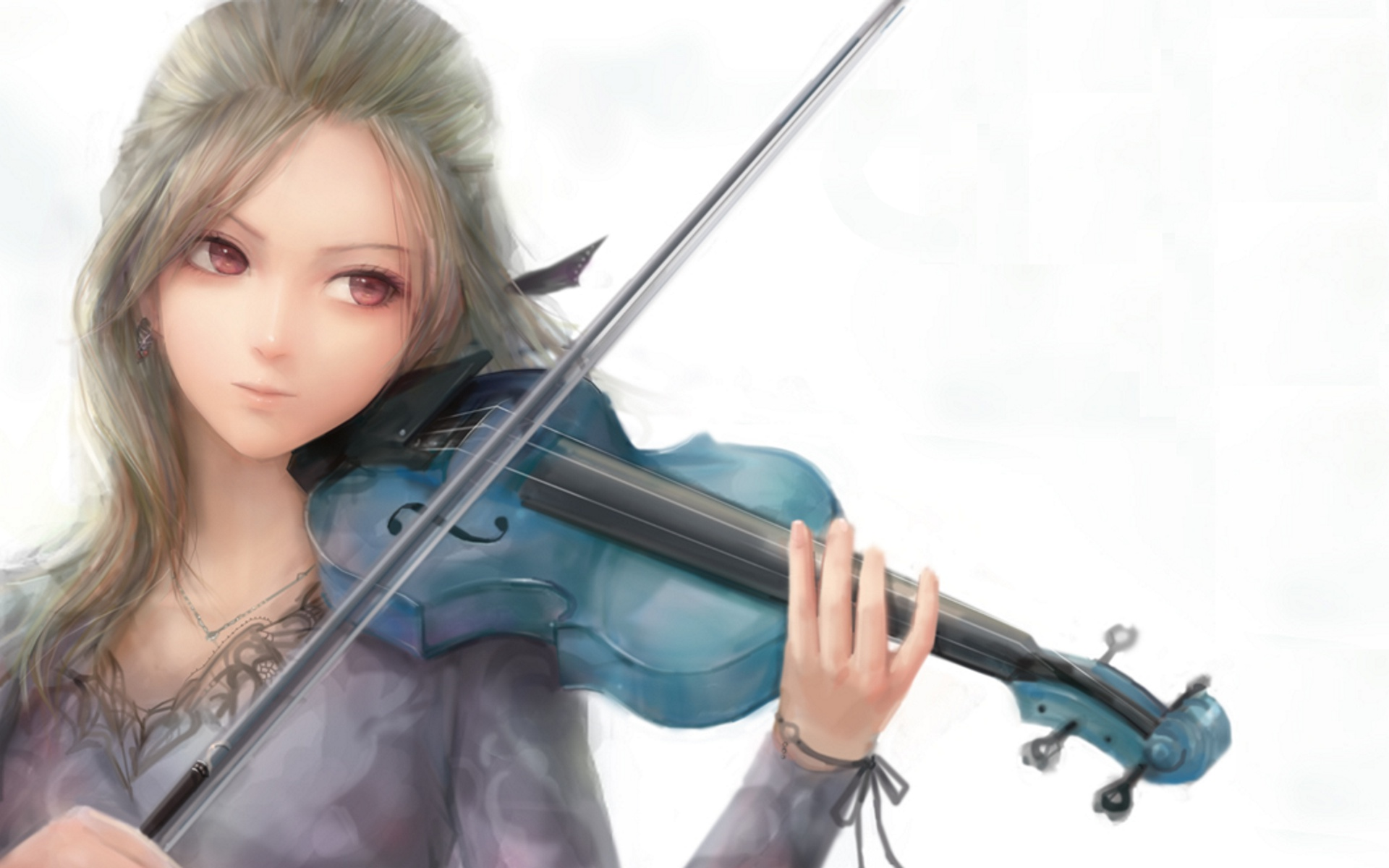 Girl Playing the Violin HD Wallpaper