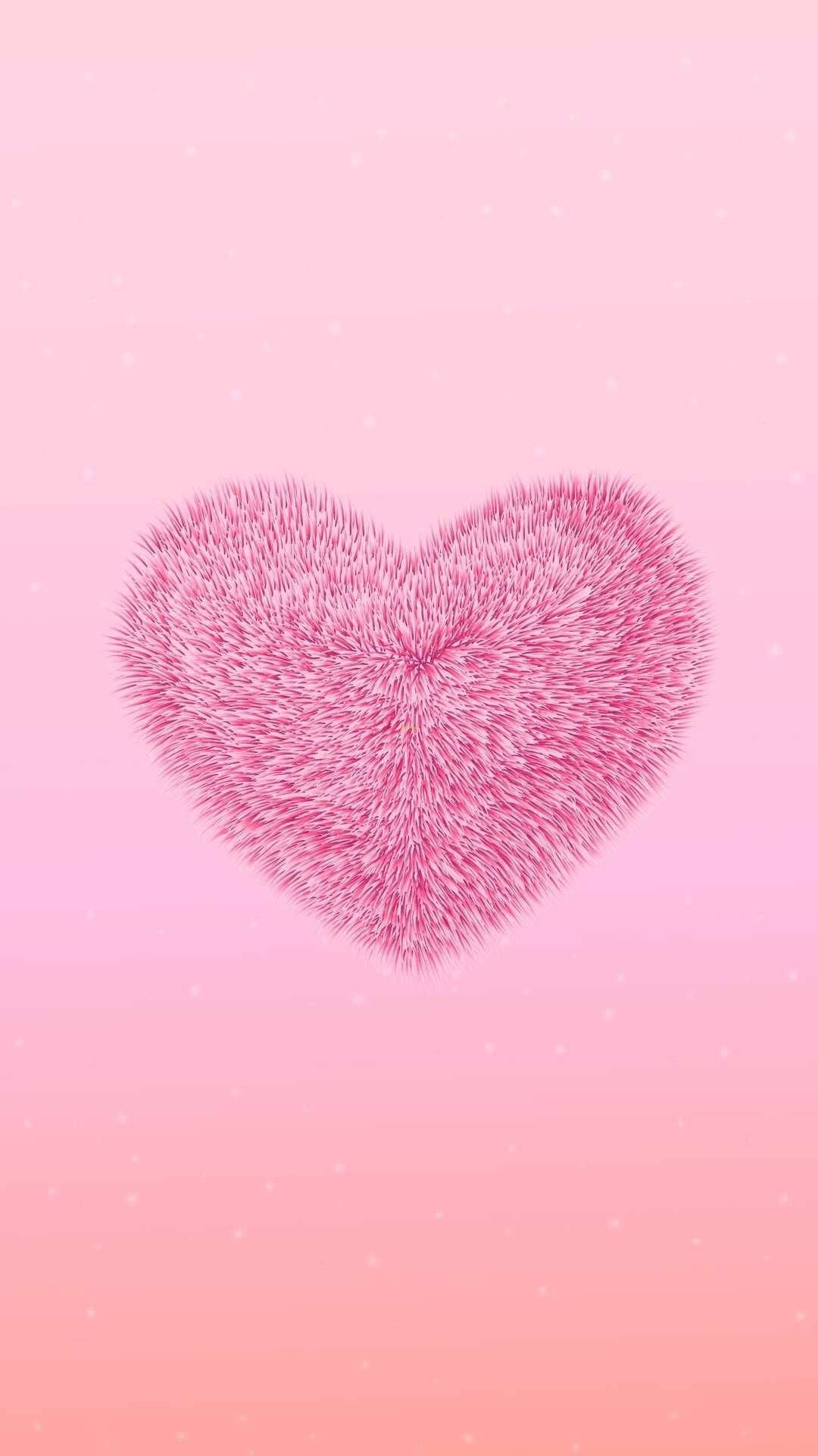 Aesthetic Pink Heart Wallpaper For Computer