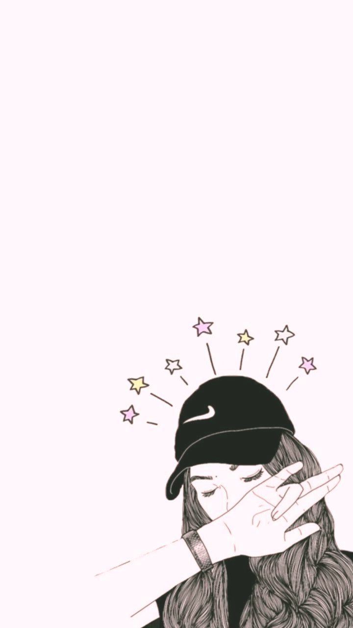 Aesthetic Drawing Girl Wallpaper