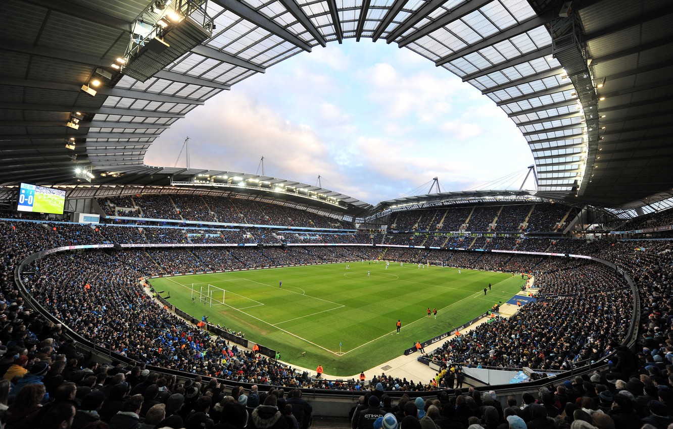 Wallpaper football, stadium, Manchester City, Manchester City, Etihad Stadium, Etihad image for desktop, section спорт