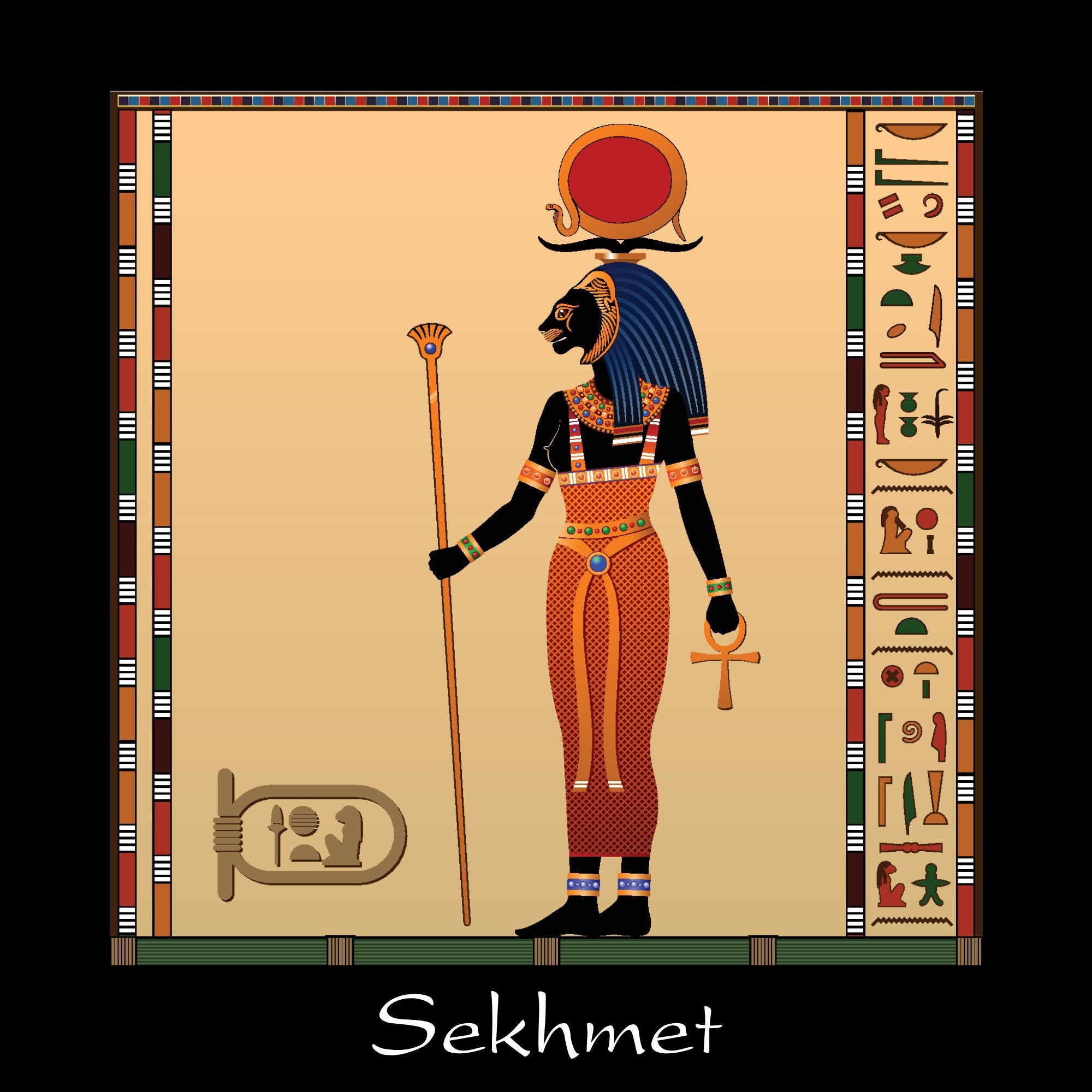 Sekhmet Egyptian Goddess Image Digital Download