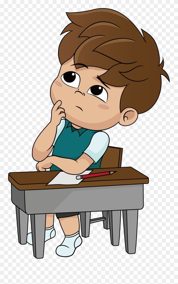 Download HD Royalty Free Illustration A Thinking Little Boy Clipart and use the free clipart for. Student cartoon, Art drawings for kids, Kids cartoon characters