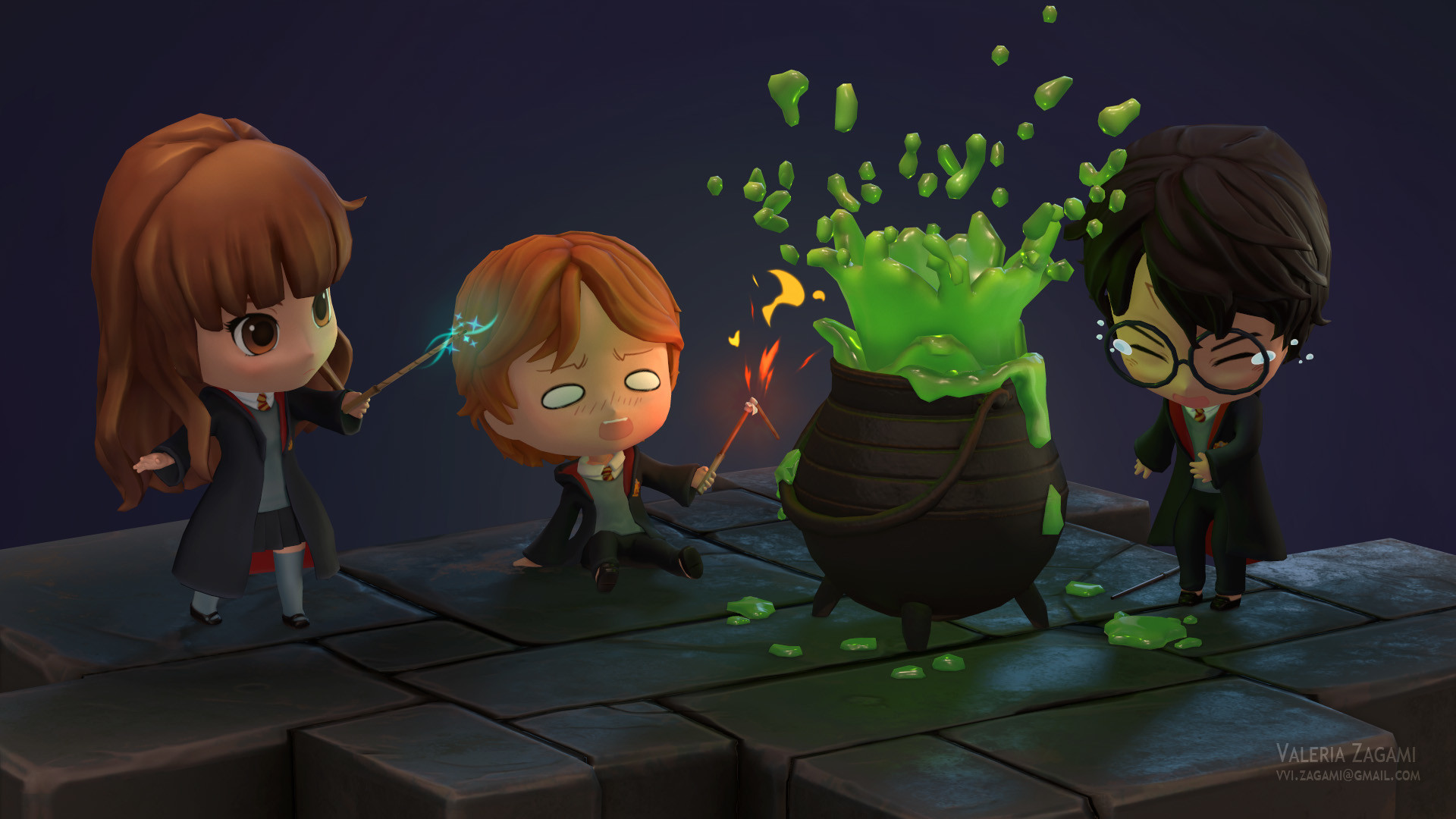 Harry Potter chibi characters