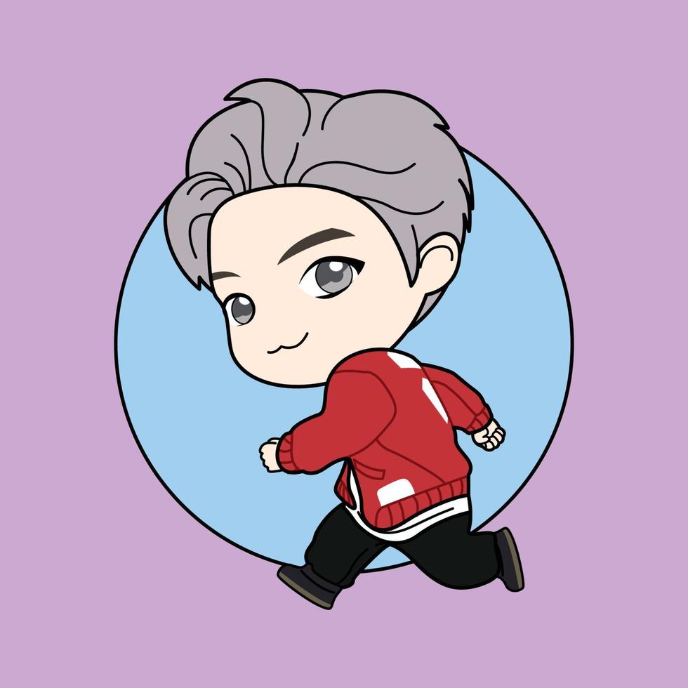 cute kpop boy cartoon