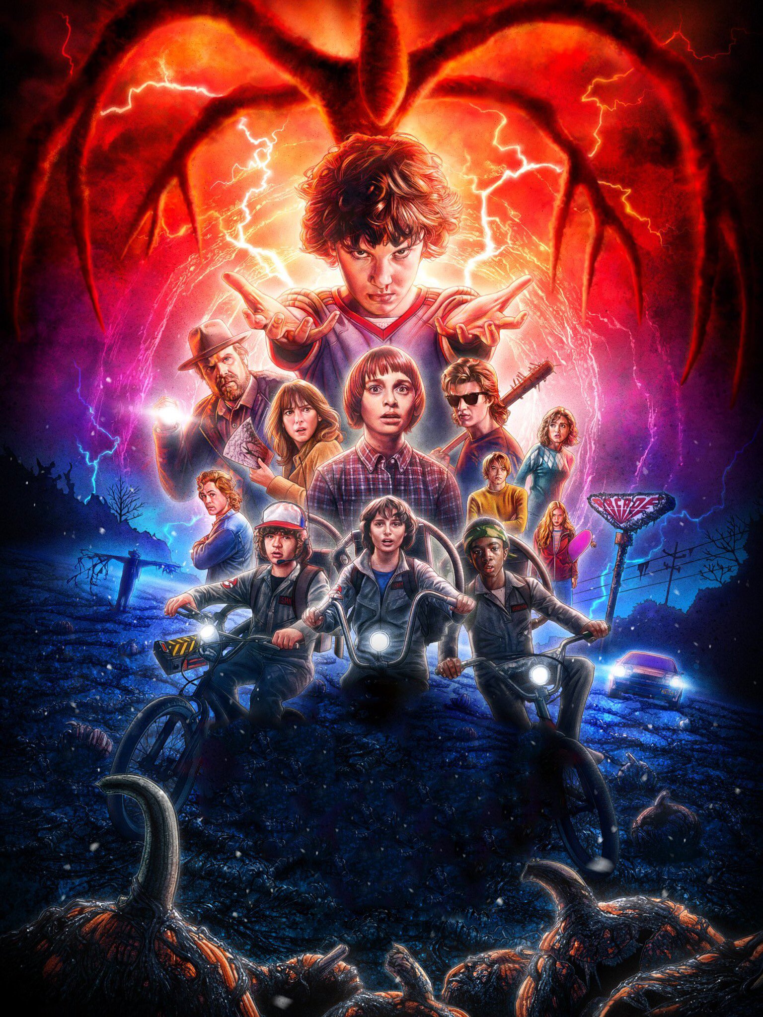 The Mind Flayer Coming HD Stranger Things Wallpaper, HD TV Series 4K  Wallpapers, Images and Background - Wallpapers Den