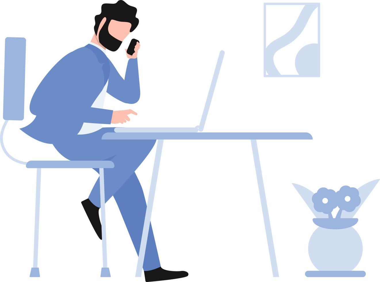 A boy doing work on his table