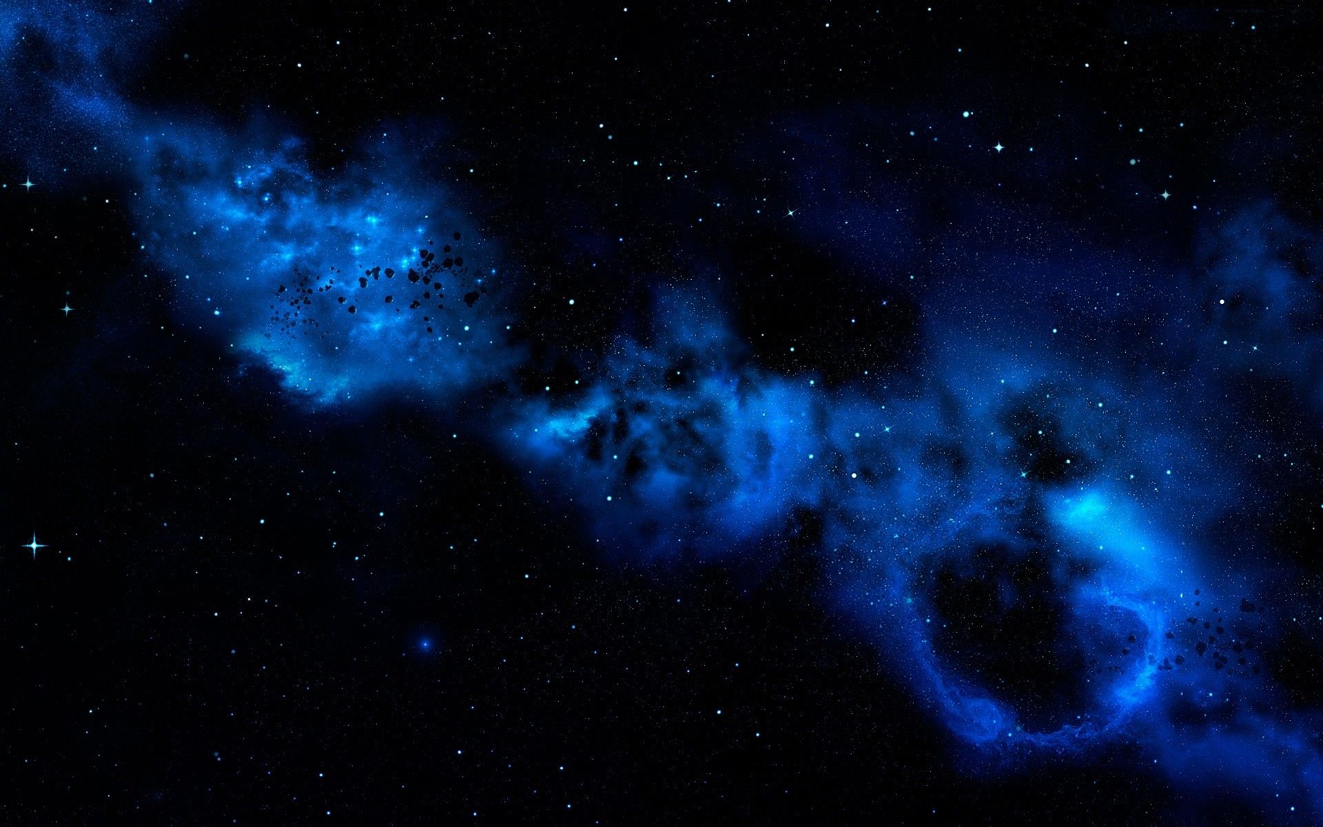 Blue Universe Space Wallpaper