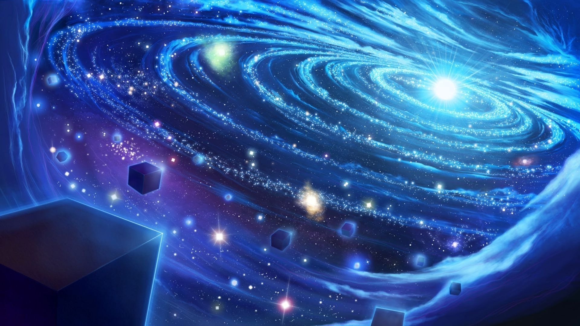 blue universe background