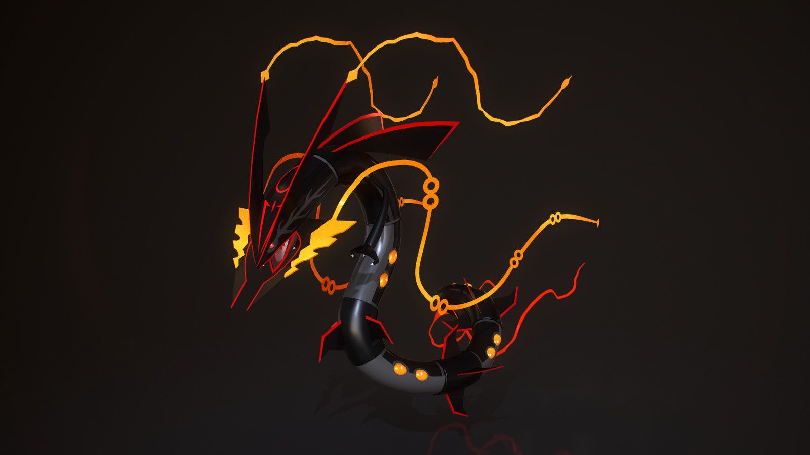 Free download Shiny Mega Rayquaza Black HD Png Download 800x600