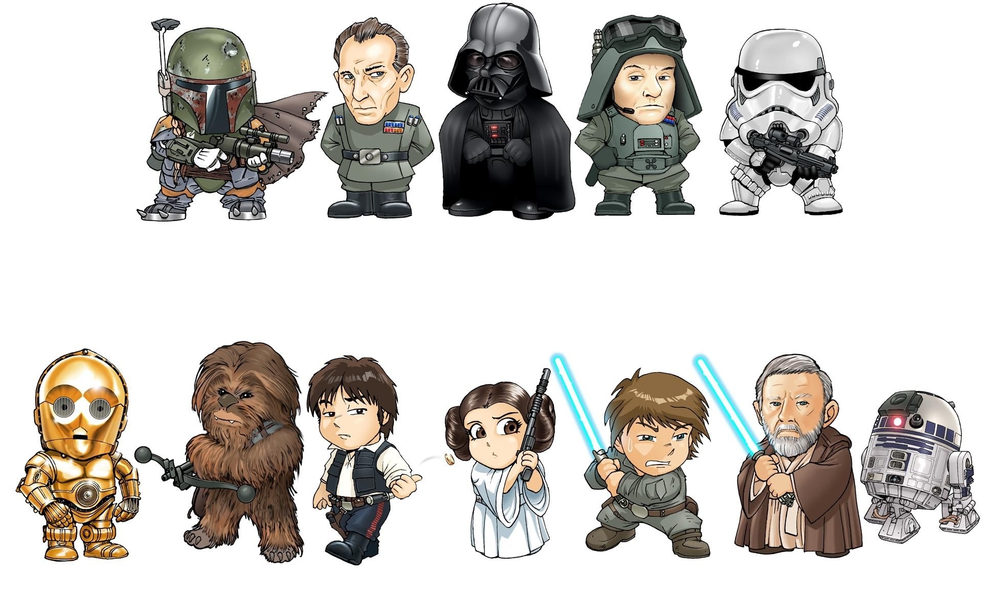 star wars cartoon characters wallpaper