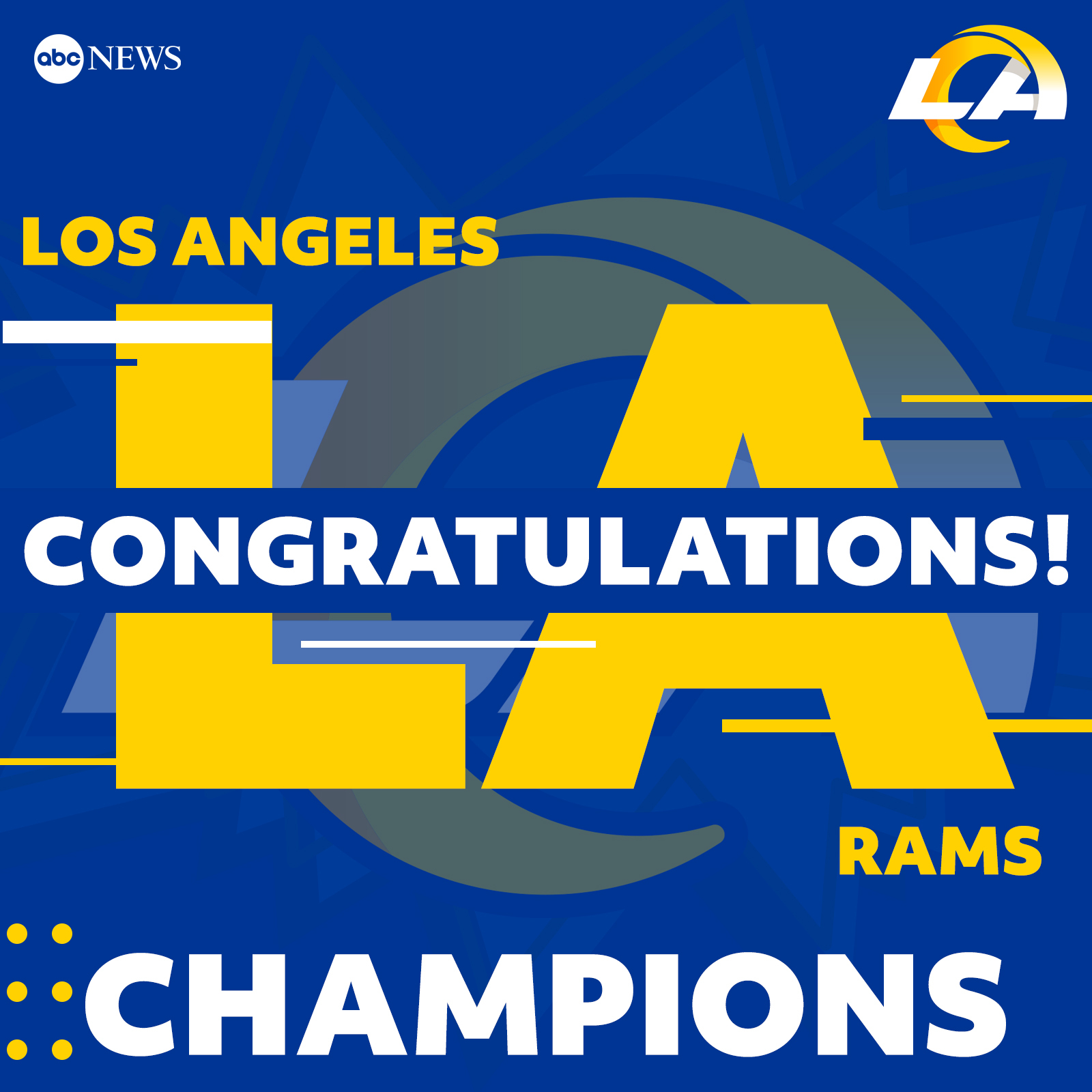 Los Angeles Rams Super Bowl Champions wallpaper