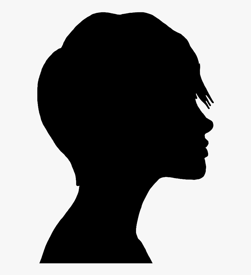 Face Silhouette Of Teenage Girl Silhouette Png Vector, Transparent Png