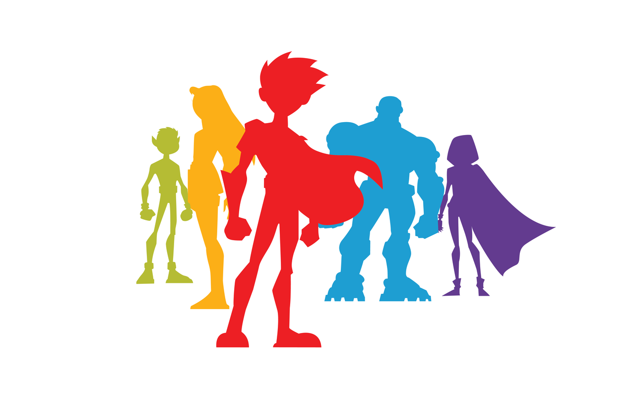 Teen Titans Silhouettes