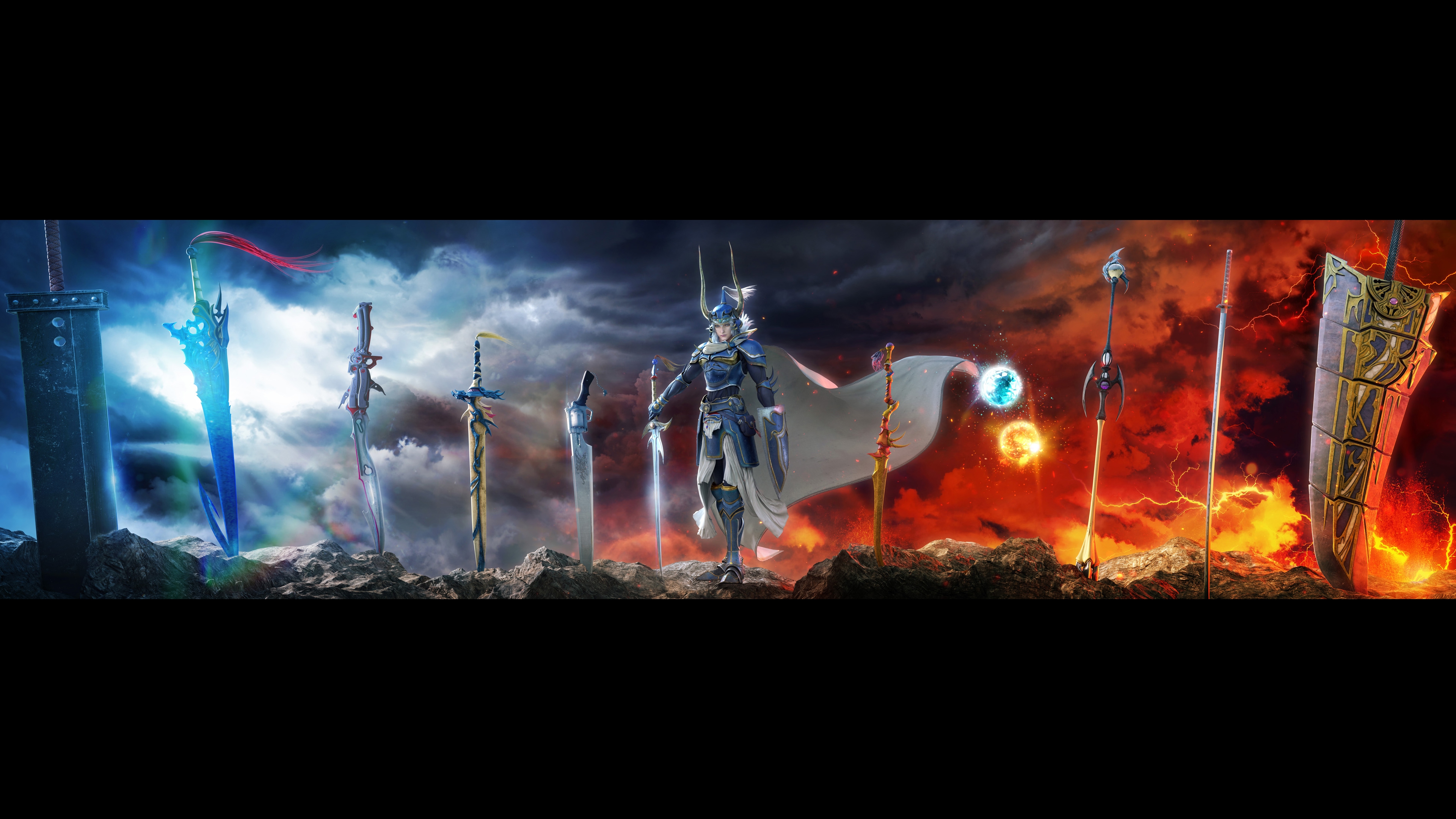 Warrior of Light Swords Dissidia Final Fantasy NT 4K