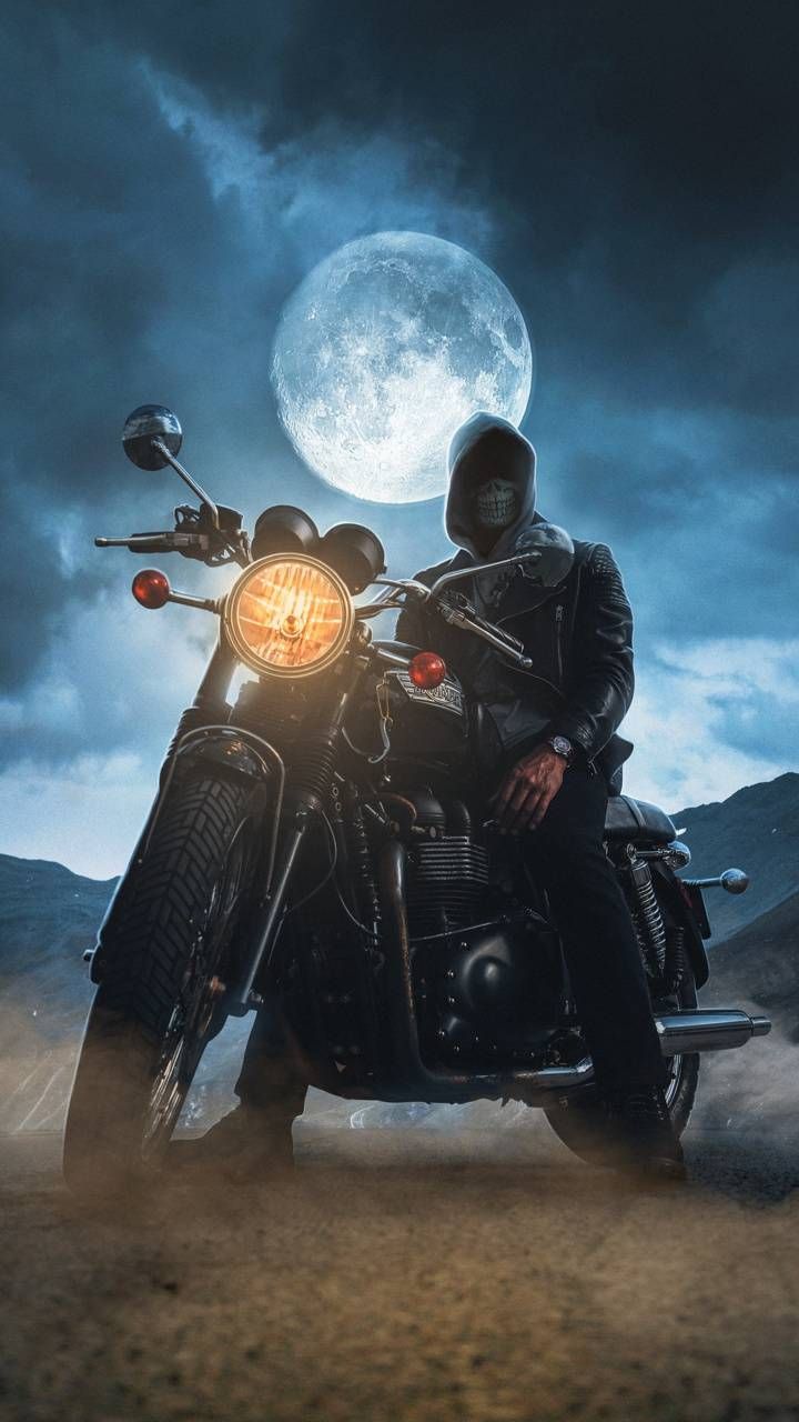 Download Night biker wallpaper by georgekev now. Browse millions of popular bike Wallp. Disney wallpaper, Ghost rider wallpaper, Ghost rider