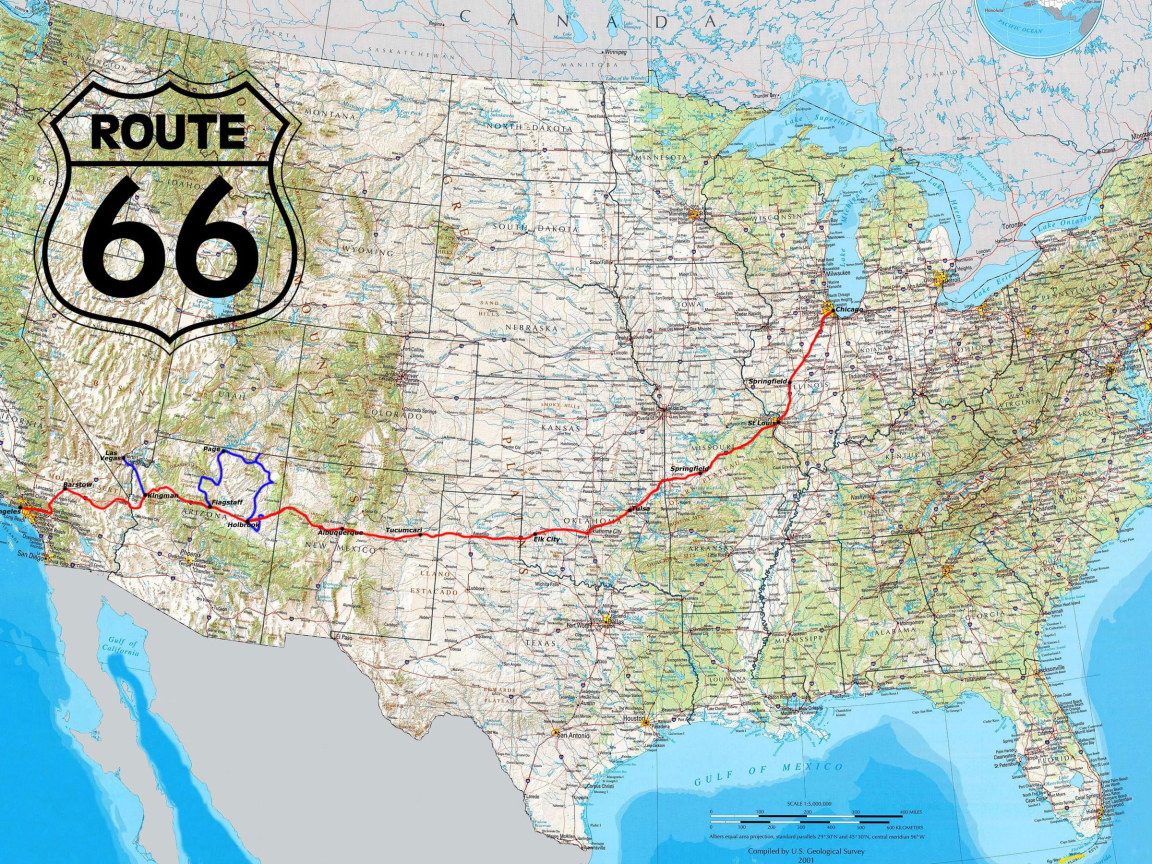 Wallpaper Route 66 Map, Road, Usa, Highway, North America • Wallpaper For You