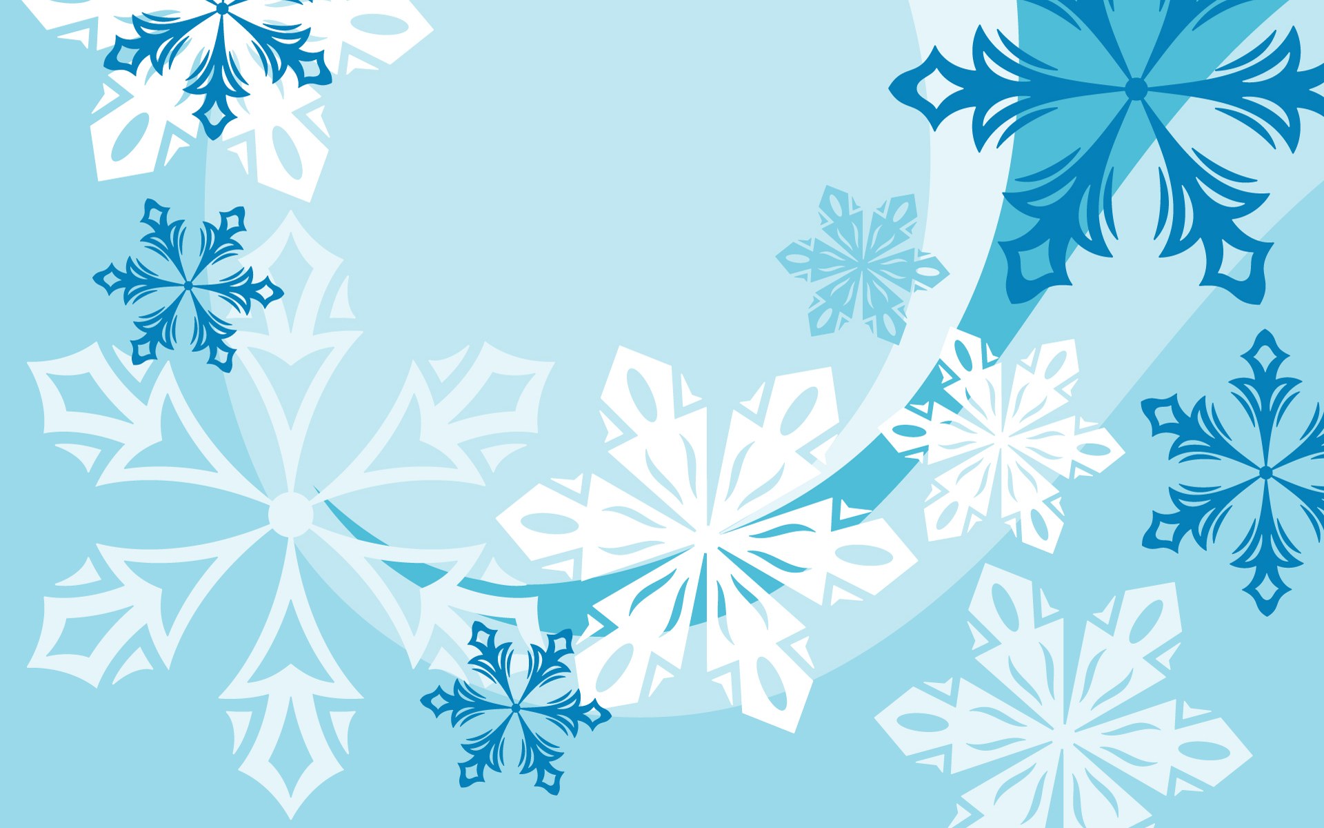 Winter vector, cartoon, blue desktop PC and Mac wallpaper