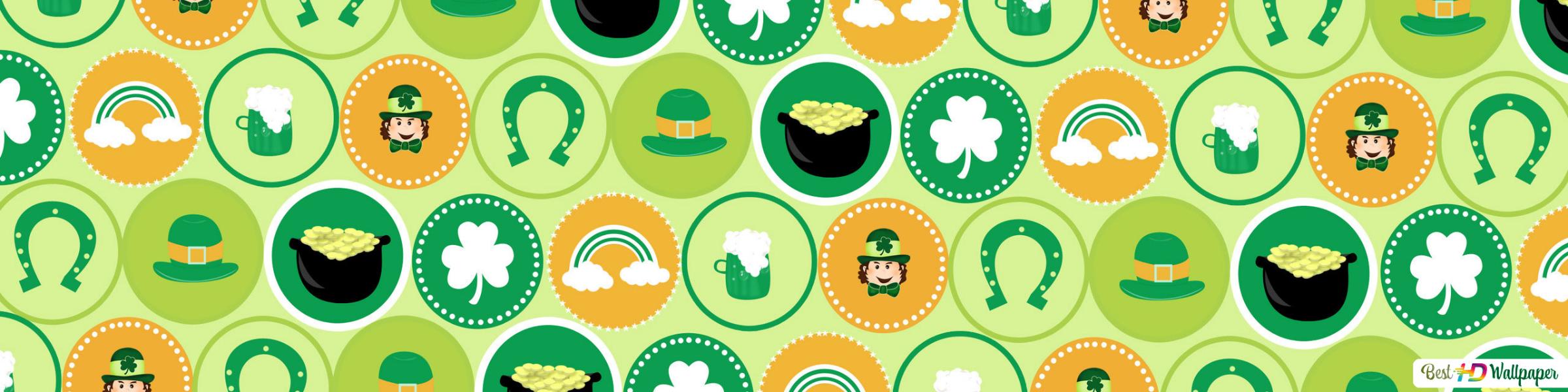 Saint Patrick's Day, ggreen and orange pattern wallpaper HD wallpaper download Patrick's Day wallpaper