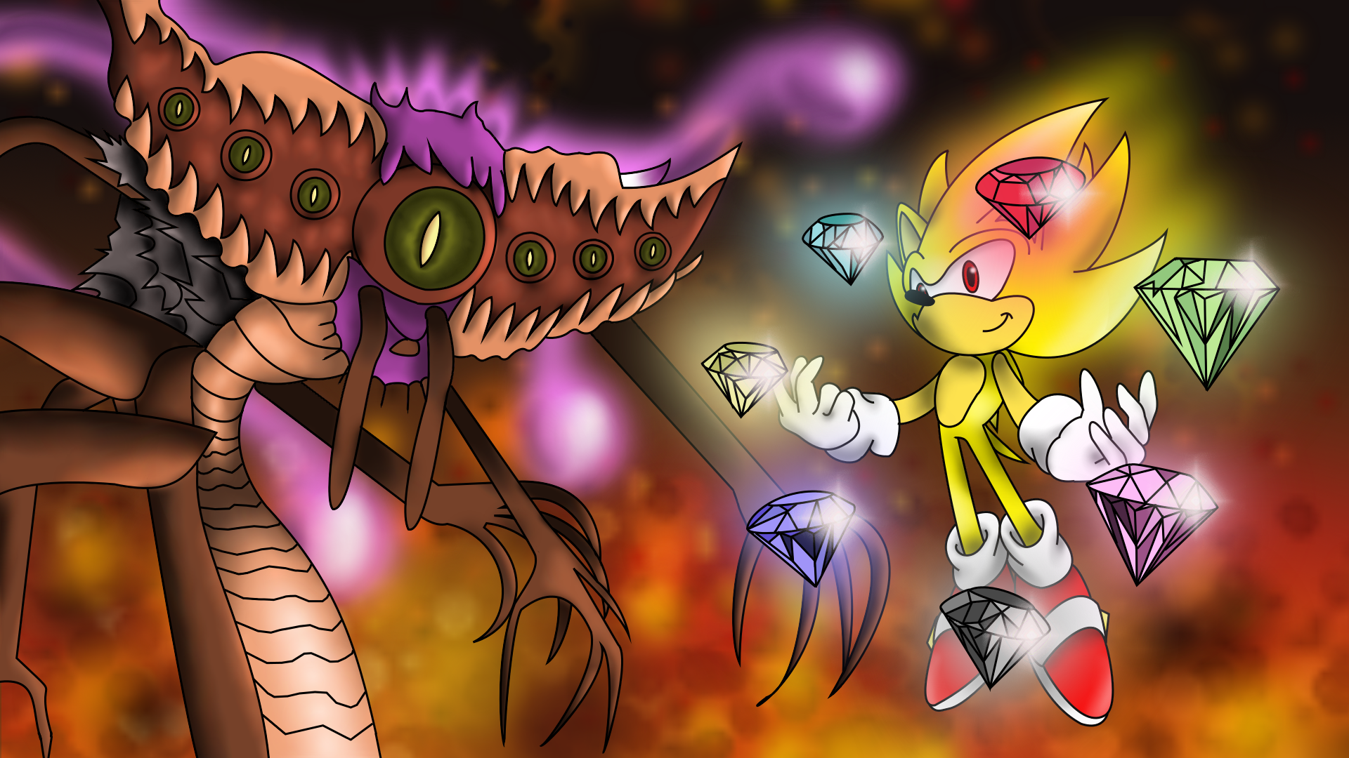 Dark sonic VS Sonic.EXE