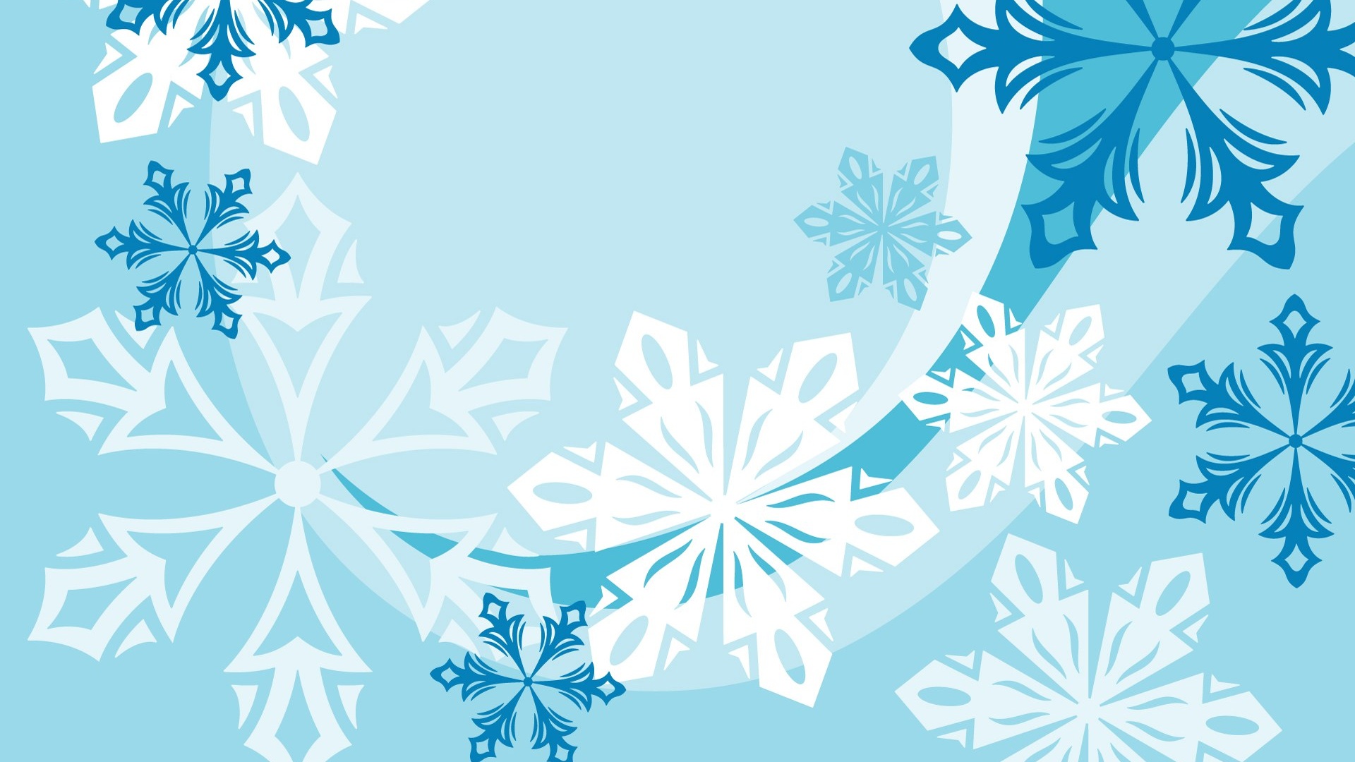 Winter vector, cartoon, blue desktop PC and Mac wallpaper