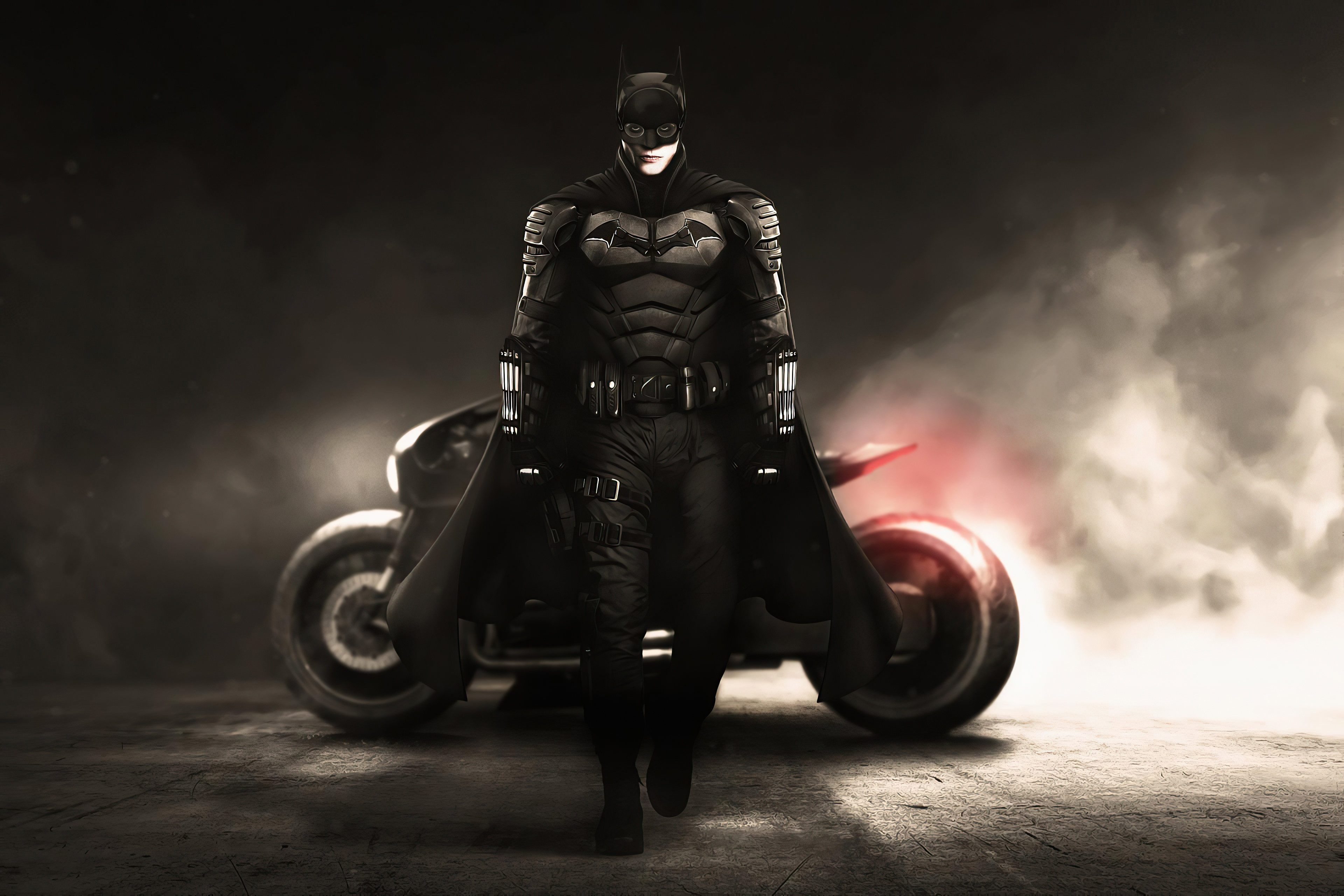 The Batman Bruce Wayne With Bike 4k, HD Superheroes, 4k Wallpaper, Image, Background, Photo and Picture