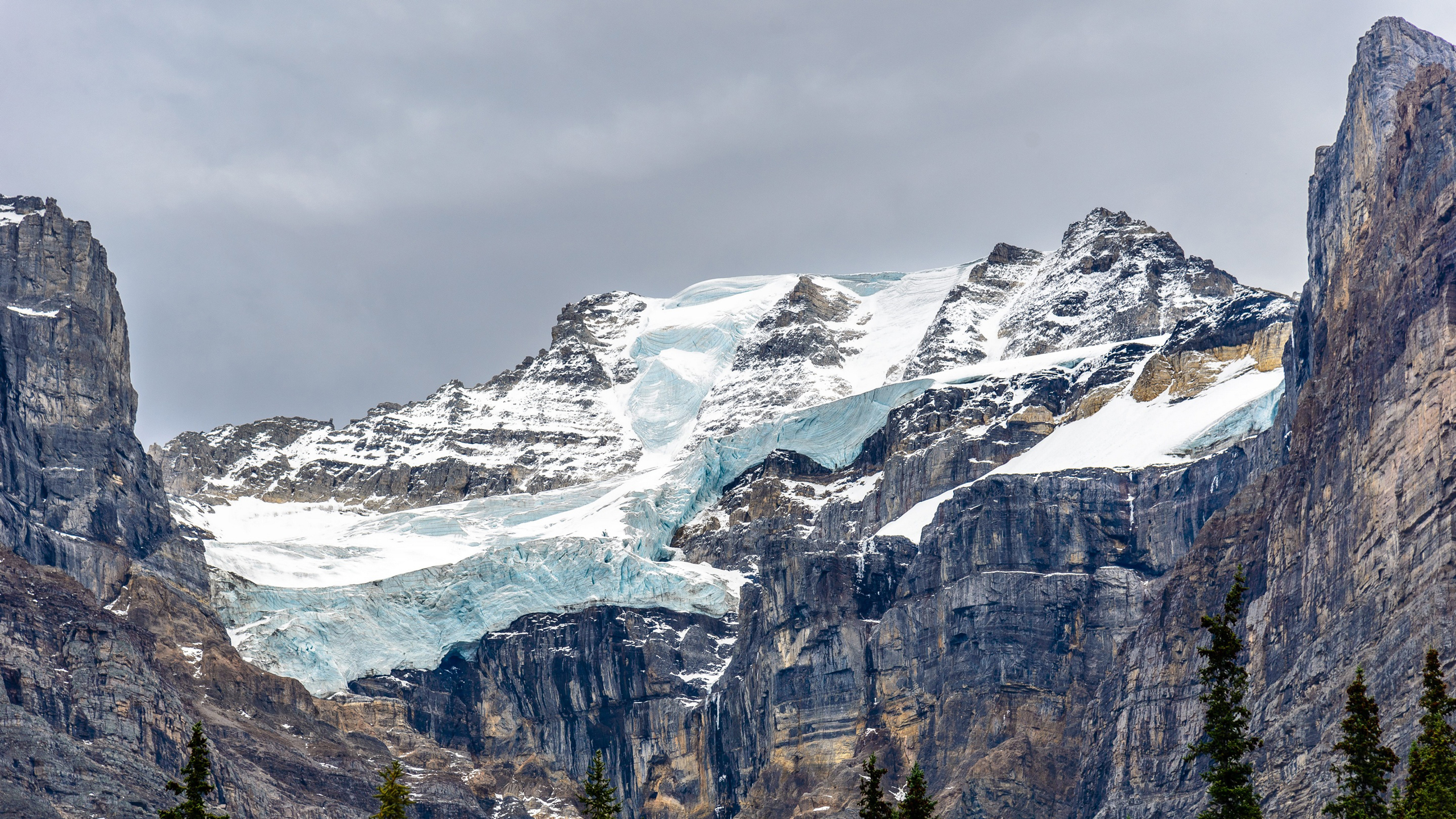 Rock Mountain With Snow During Winter HD Winter Wallpaper