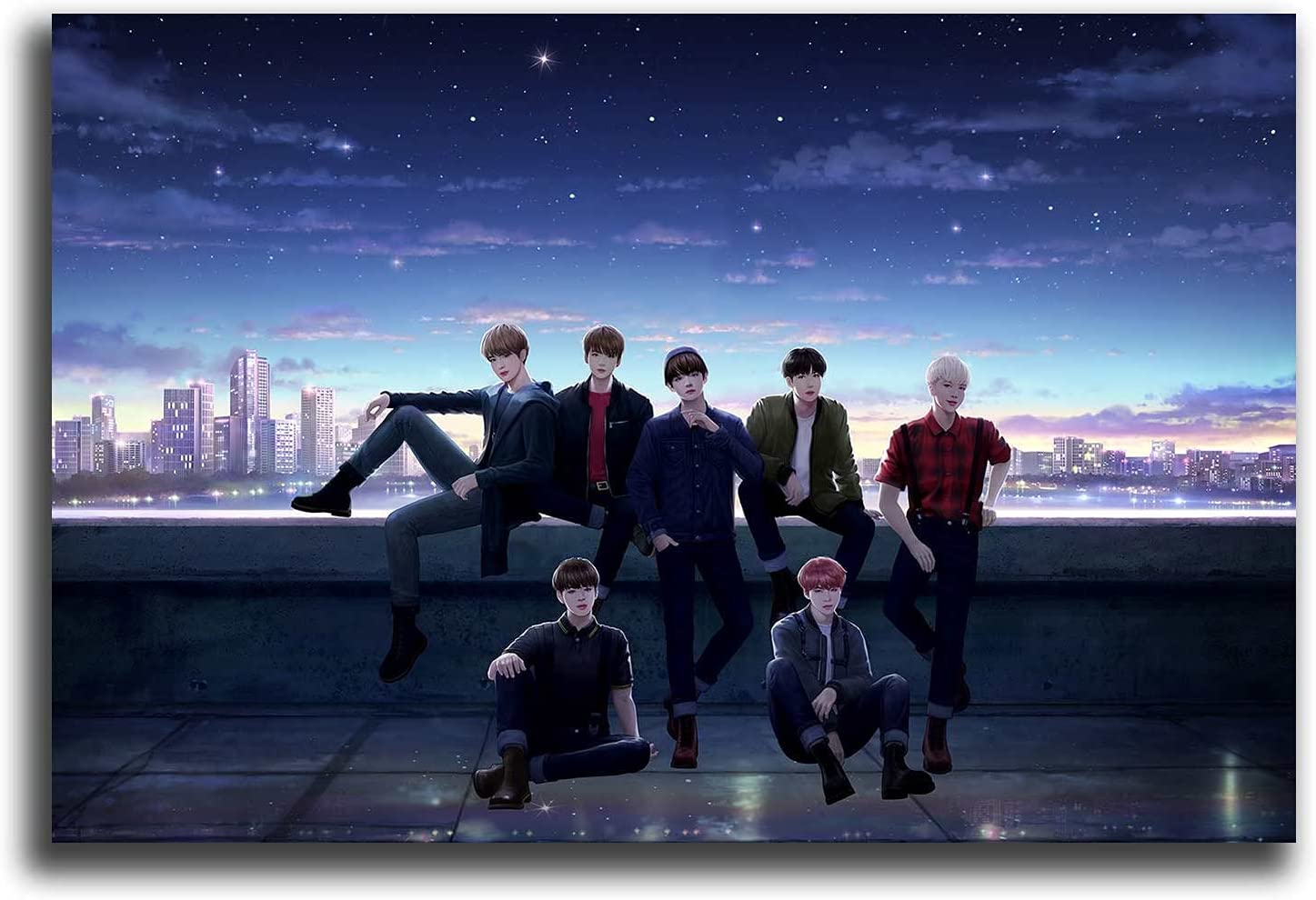 Buy Lux Bridal BTS Universe Story Canvas Poster Cool Wall Decor Art Print Picture Paintings for Living Room Bedroom Hotel Decoration Gift 20x30cm（8x12inch） No Frame Online in Turkey. B098NB4GQ2