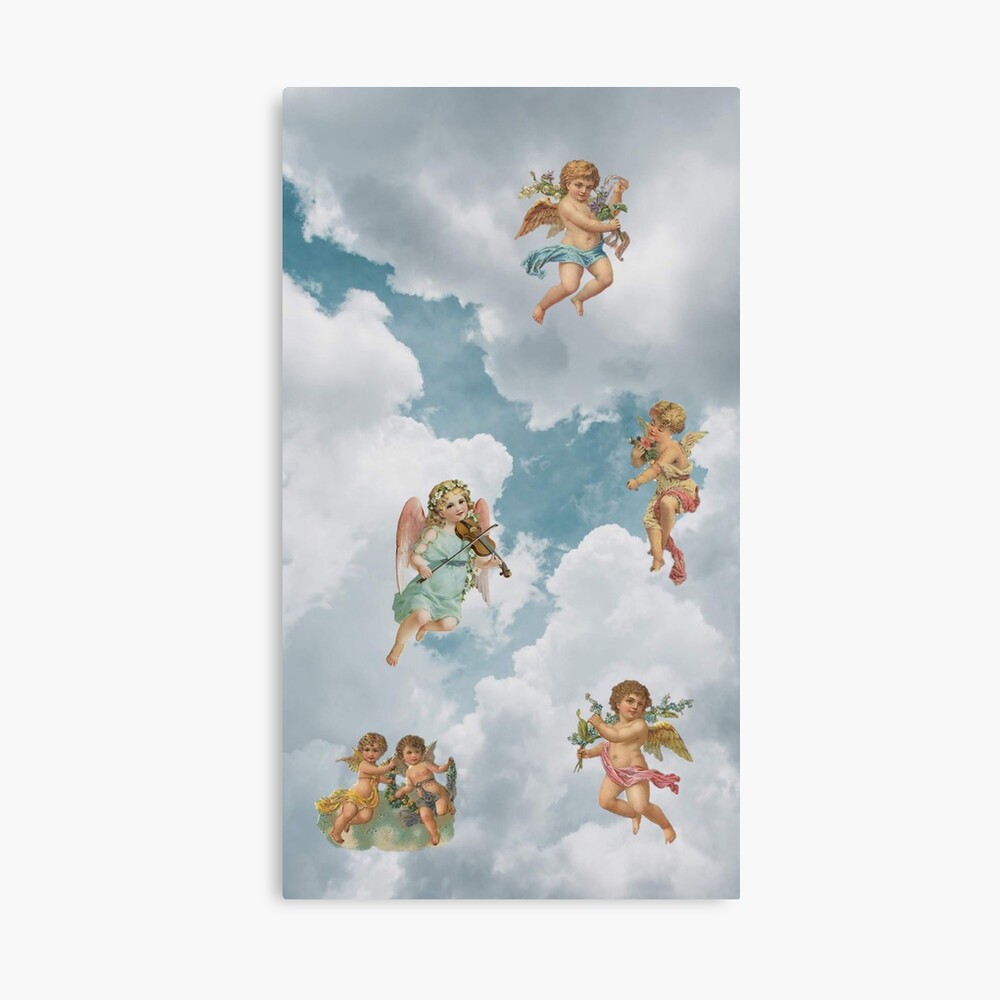 Renaissance angels in sky Cherubs Cupid Art Photographic Print