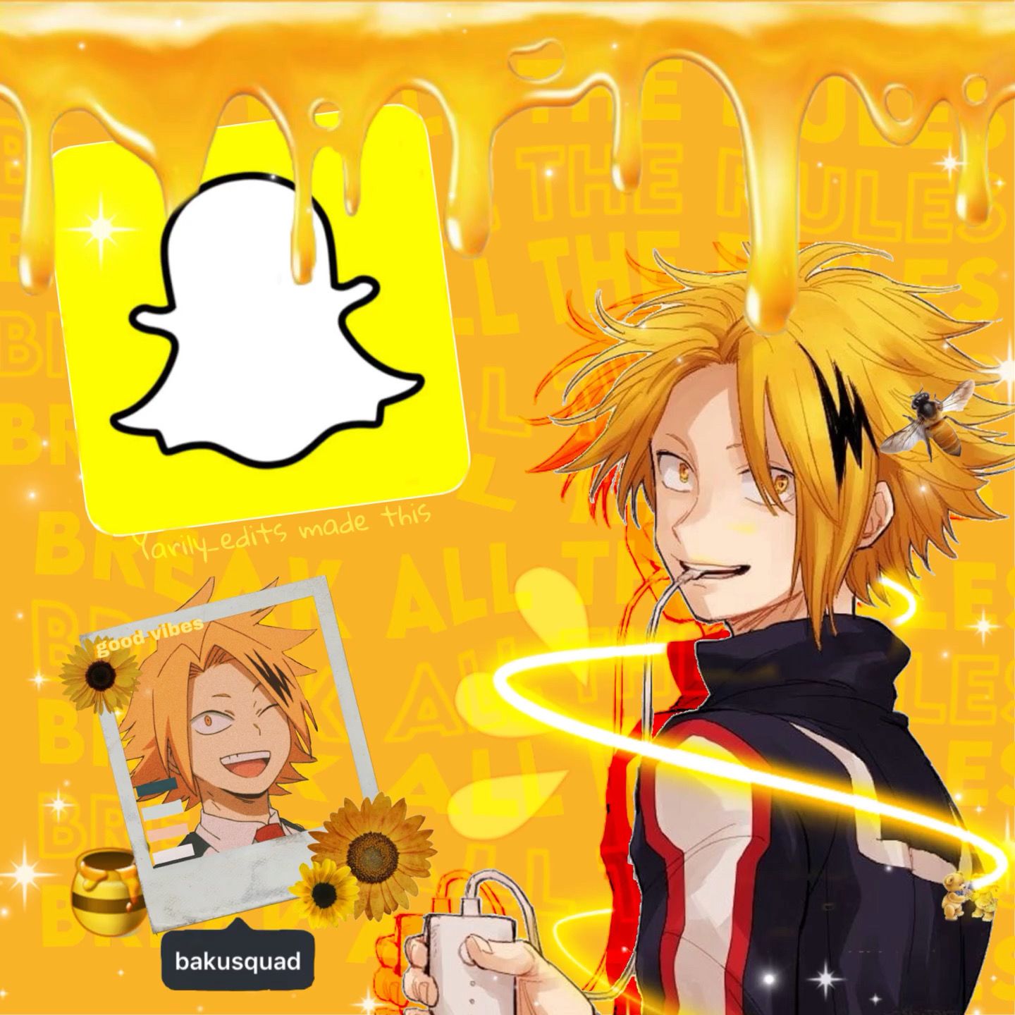 SNAPCHAT App Icon • Denki Kaminari • #denki #denkikamimari #kaminaridenki #kaminari #bokunoheroacademia #myheroacadem. Animated icons, Snapchat icon, App icon