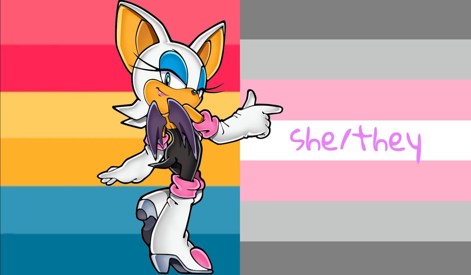 Rouge is a Pansexual demigirl ♡