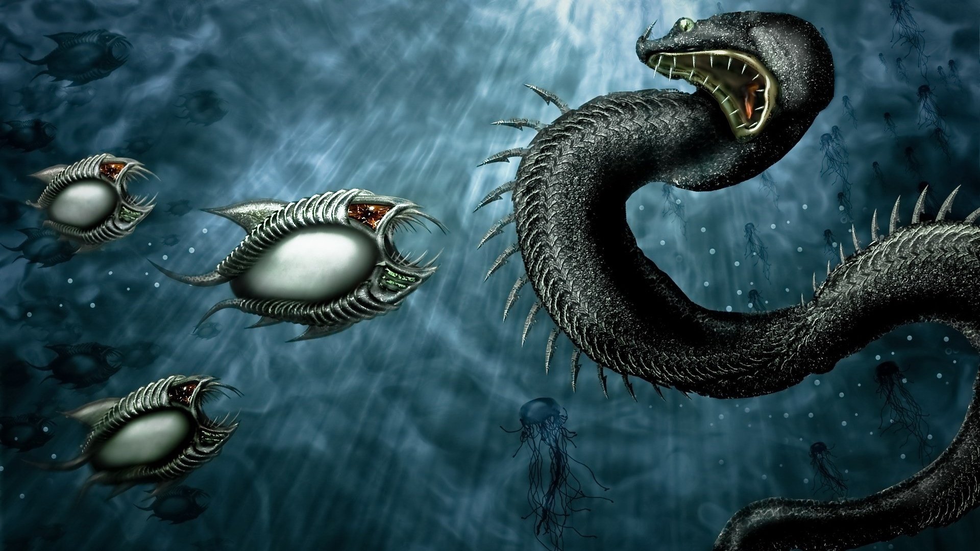 Fantasy Sea Monster HD Wallpaper